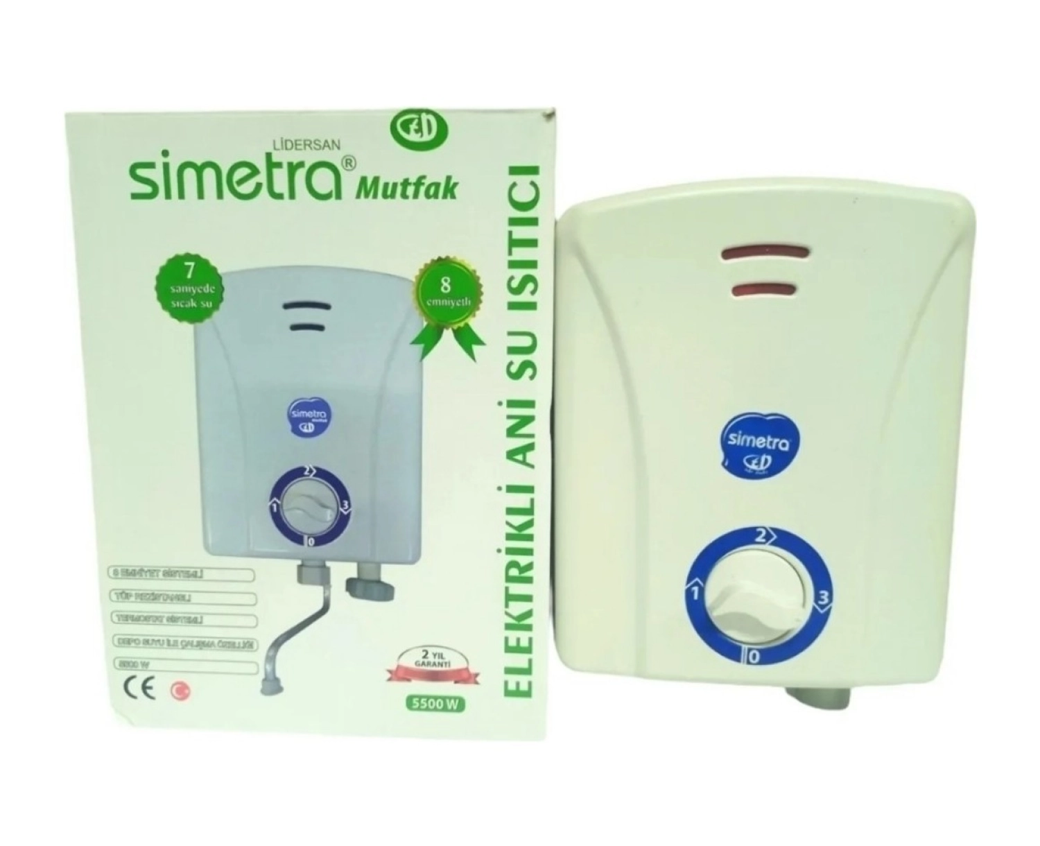 Simetra Mutfak Tipi Şofben 10 Mt Kablolu Orjinal Tam Takım Set - Görsel 4