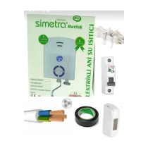 Simetra Mutfak Tipi Şofben 10 Mt Kablolu Orjinal Tam Takım Set