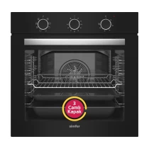 Simfer 8220 Ank. Qs Pop-Up Siyah Cam Ankastre Fırın