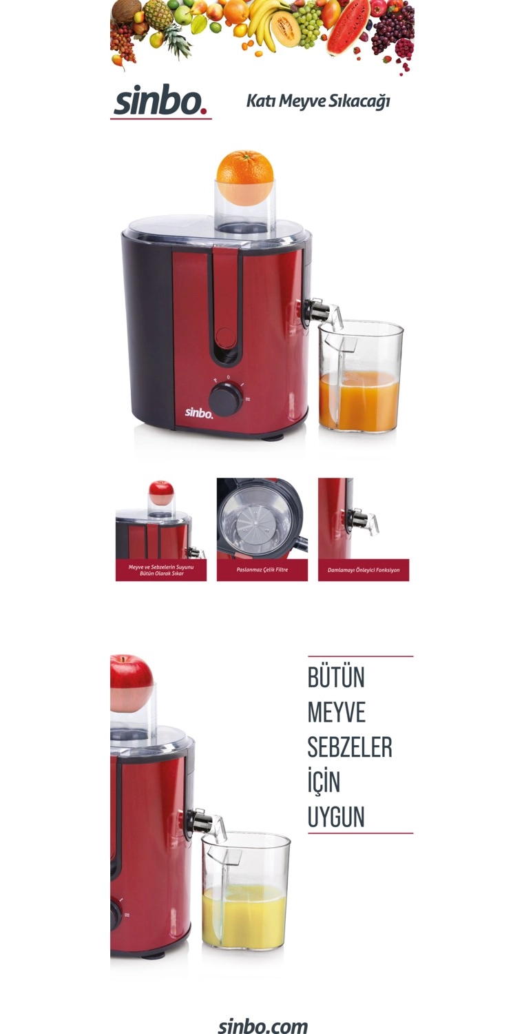 Sinbo Sj-3194 Katı Meyve Sıkacağı - Görsel 4