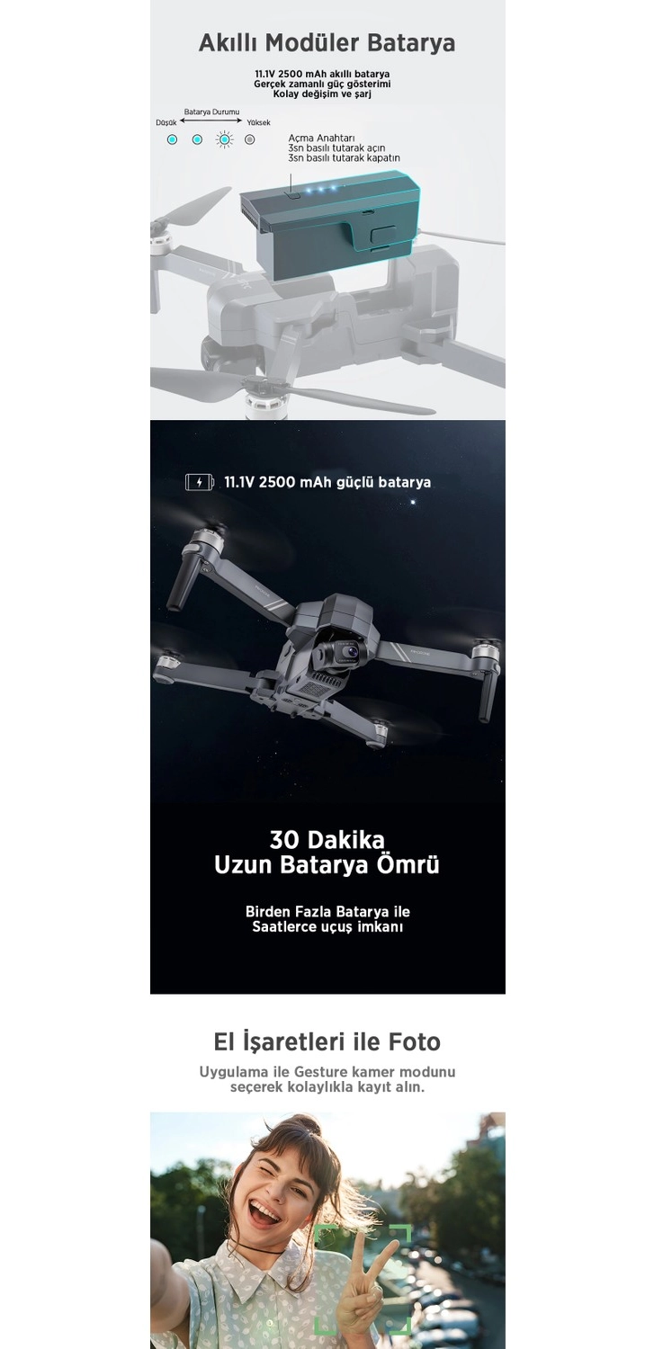 Sjrc F11 Pro 4K Kameralı Drone Seti - Görsel 7