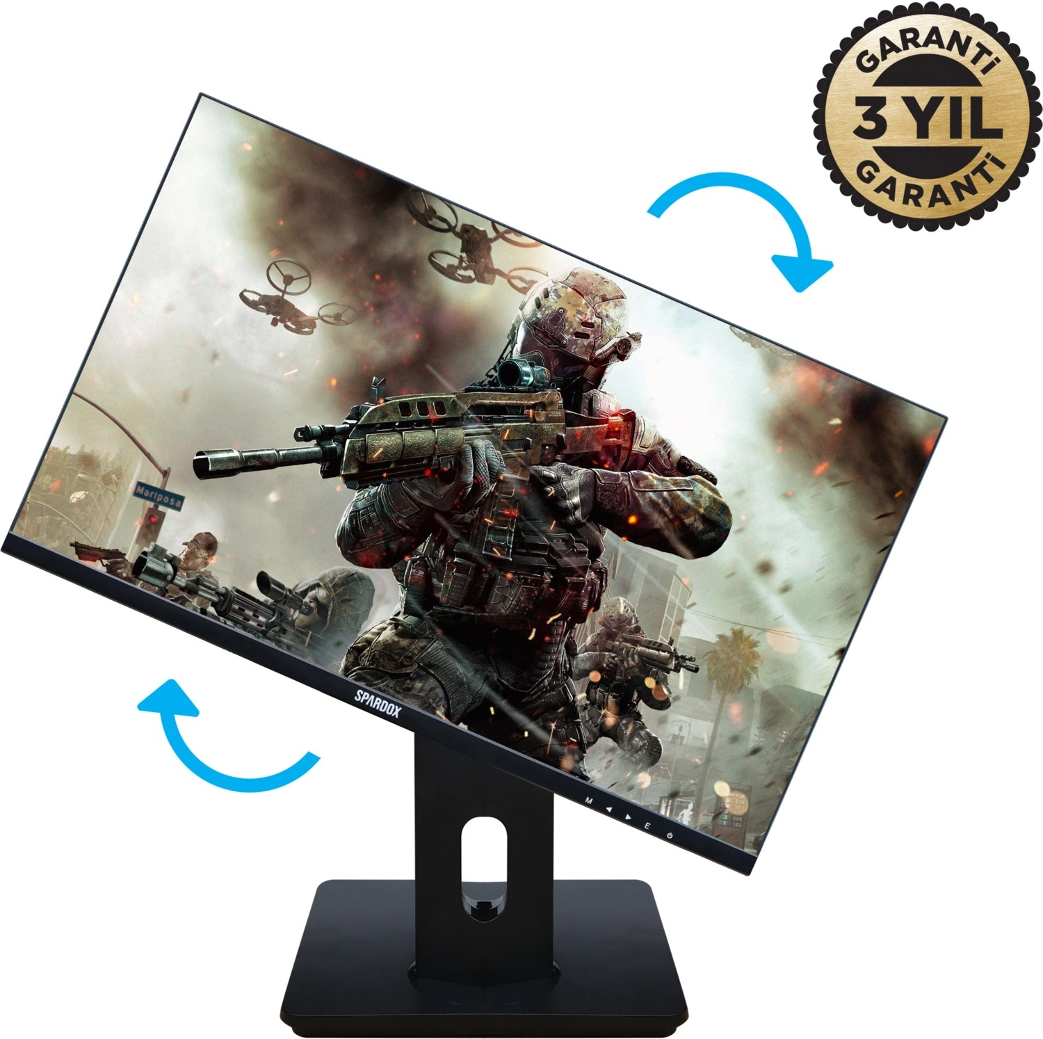 Spardox Gaming Sg-24240P 24" 1Ms 240Hz Ips Full Hd Pivot Oyuncu Monitörü - Görsel 3