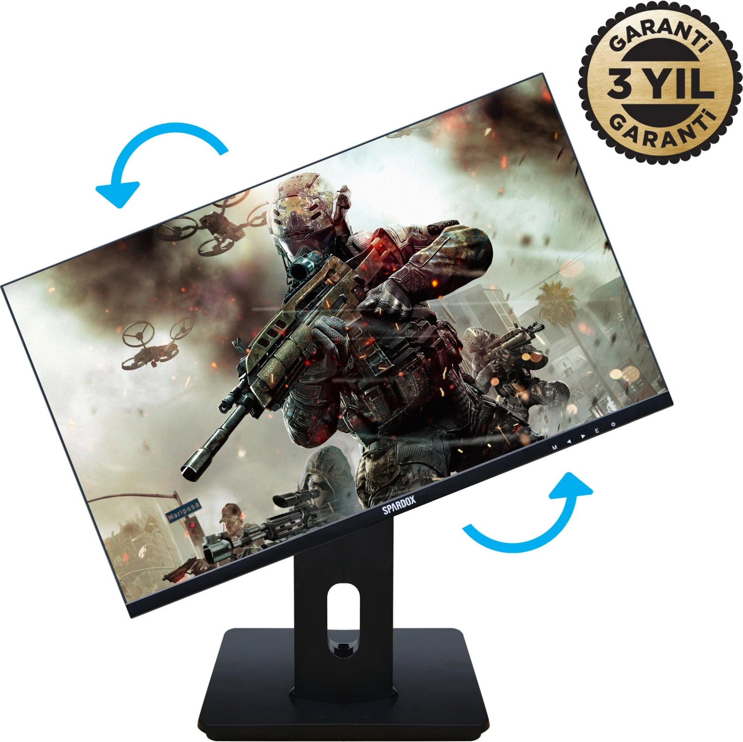 Spardox Gaming Sg-24240P 24" 1Ms 240Hz Ips Full Hd Pivot Oyuncu Monitörü - Görsel 4