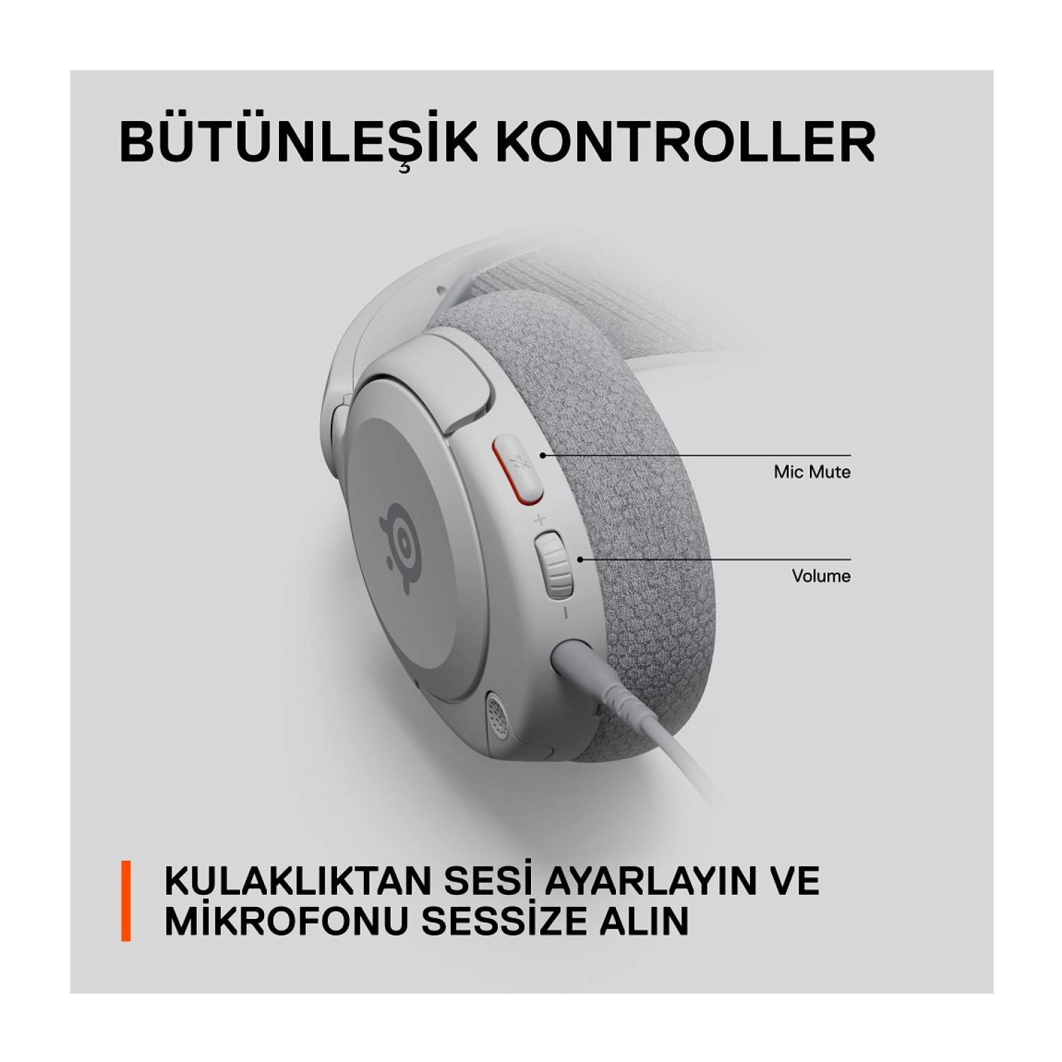 Steelseries Arctis Nova 1 Multi-System Oyun Kulaklığı - Beyaz - Görsel 3