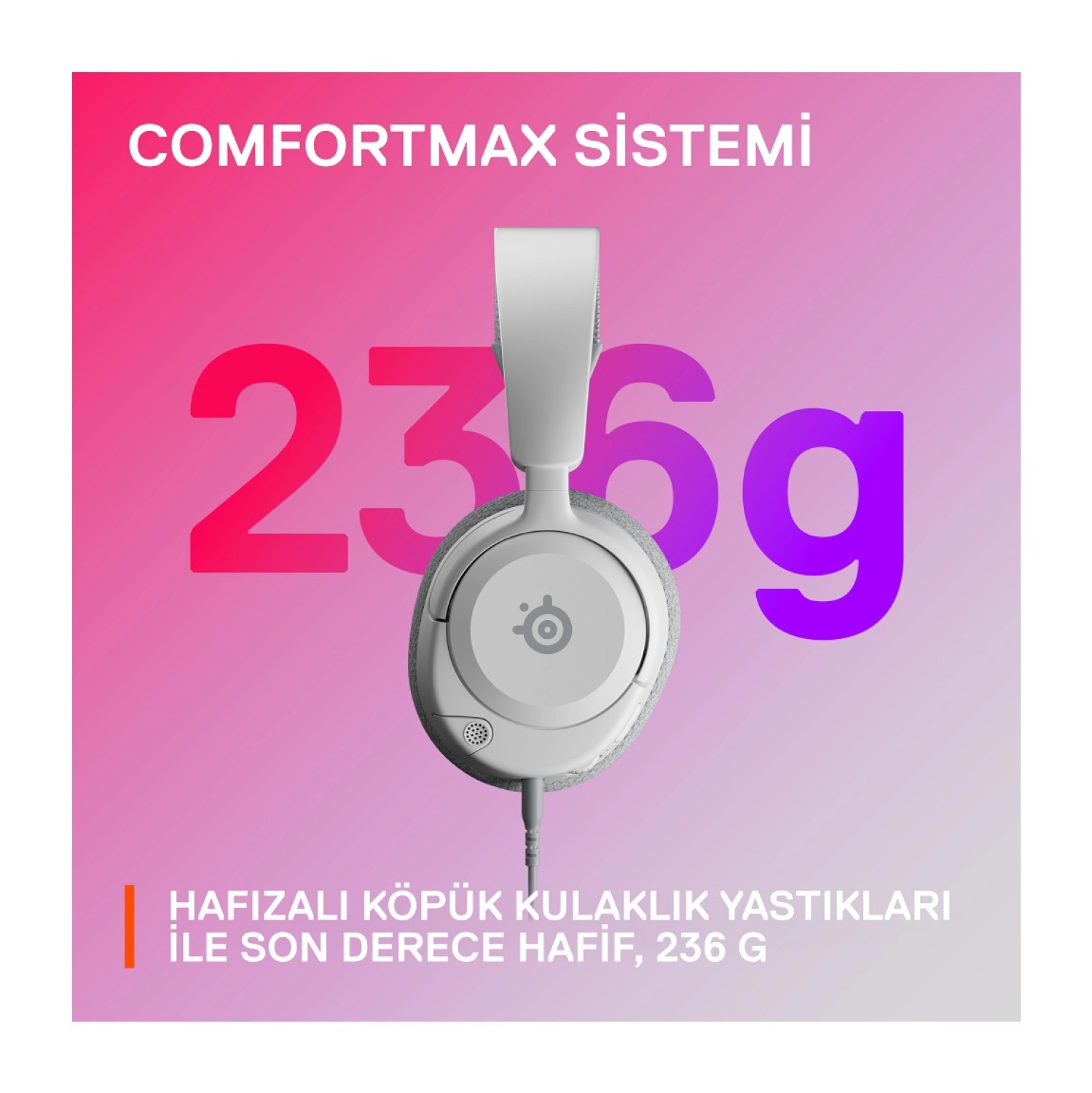 Steelseries Arctis Nova 1 Multi-System Oyun Kulaklığı - Beyaz - Görsel 8