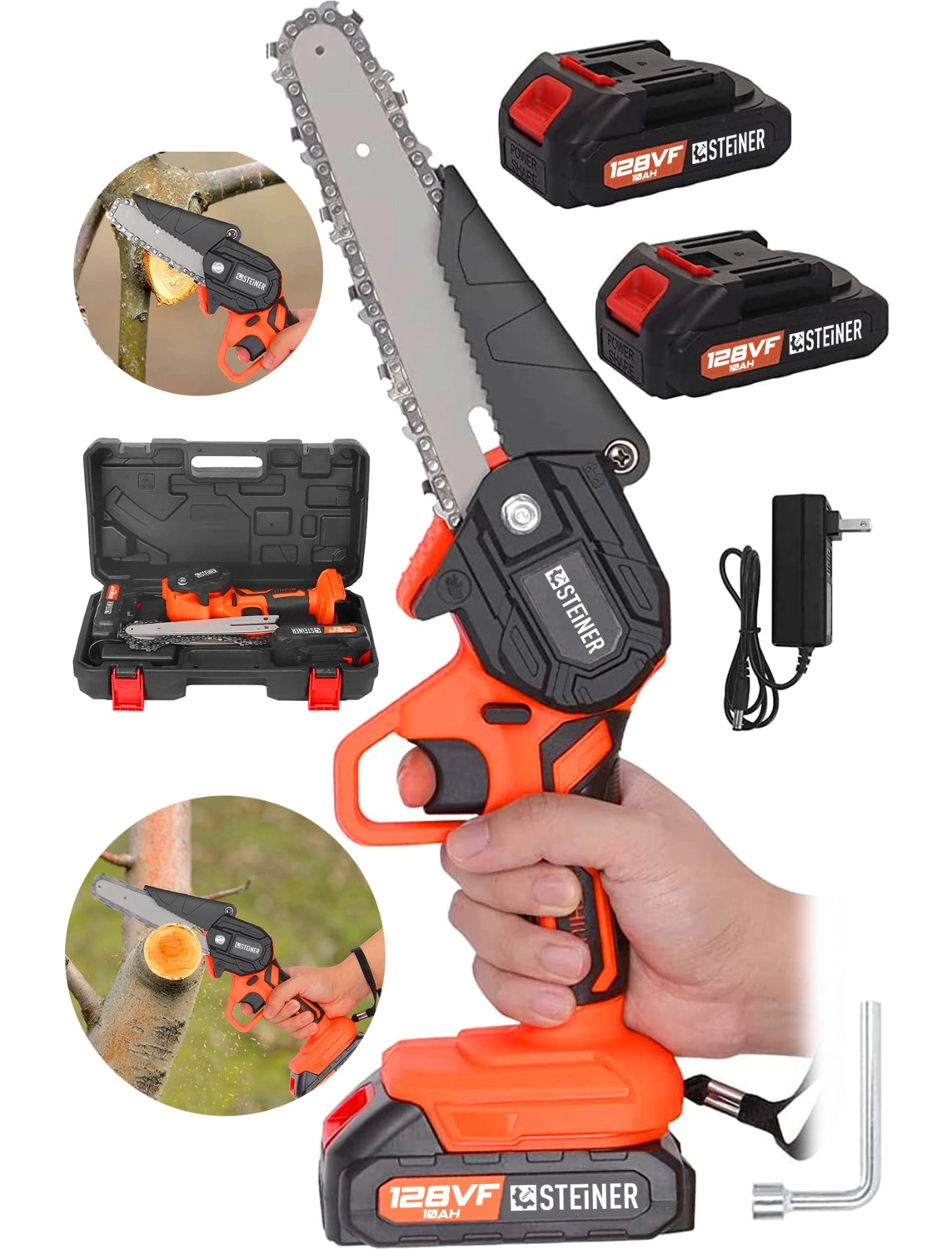 Steiner Alman 128 Vf 10 Ah Çelik Şanzuman Akülü Dal Kesme Budama Testere Bıçkı Makinesi 15 Cm Pala - Görsel 2