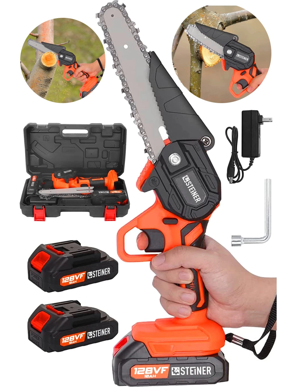 Steiner Alman 128 Vf 10 Ah Çelik Şanzuman Akülü Dal Kesme Budama Testere Bıçkı Makinesi 15 Cm Pala ürün görseli