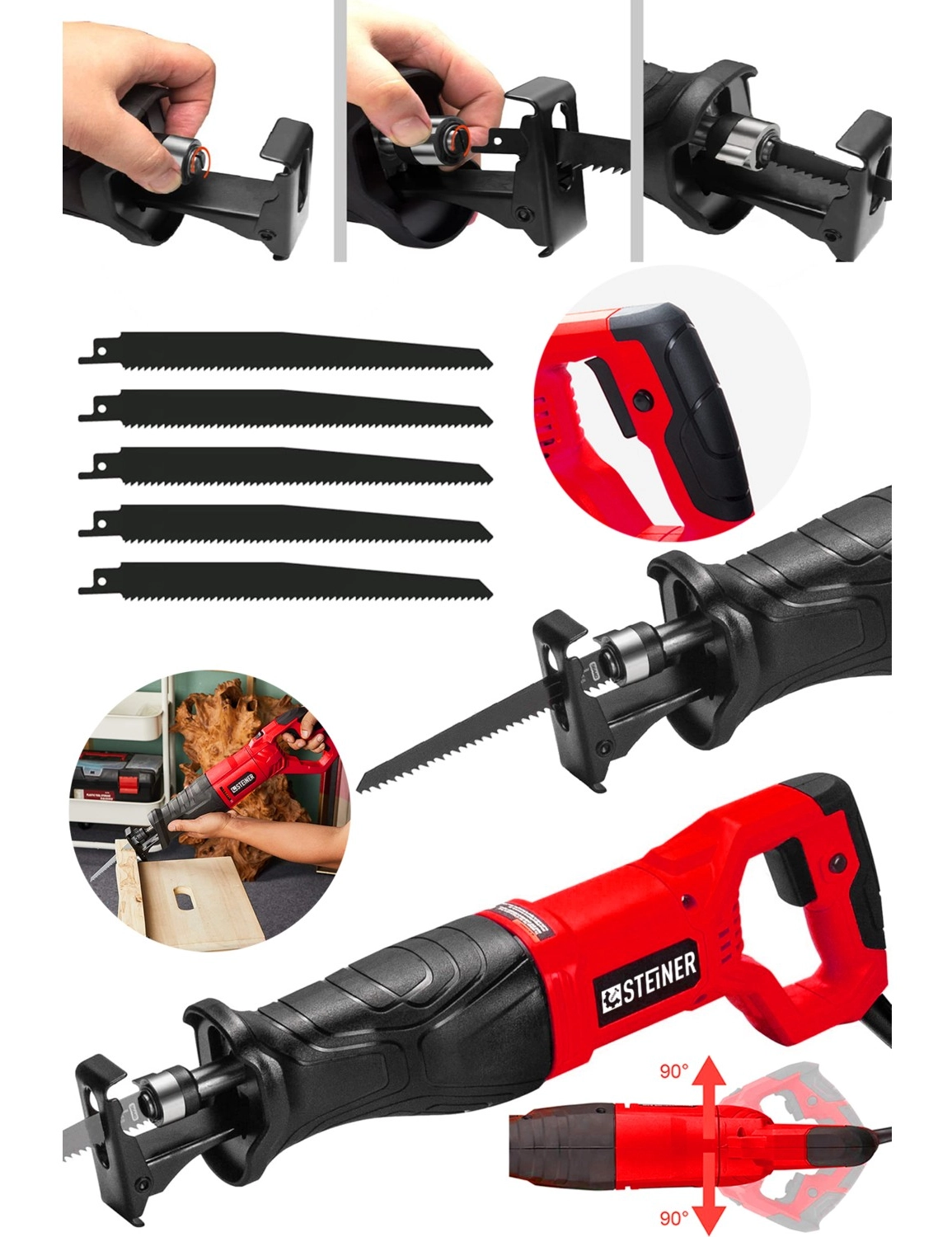 Steiner Alman Turbo 3001 Devir Ayarlı Tilki Kuyruğu Bakır Sargı Motor Kemik Tuğla Beton Kesme Makinesi ürün görseli