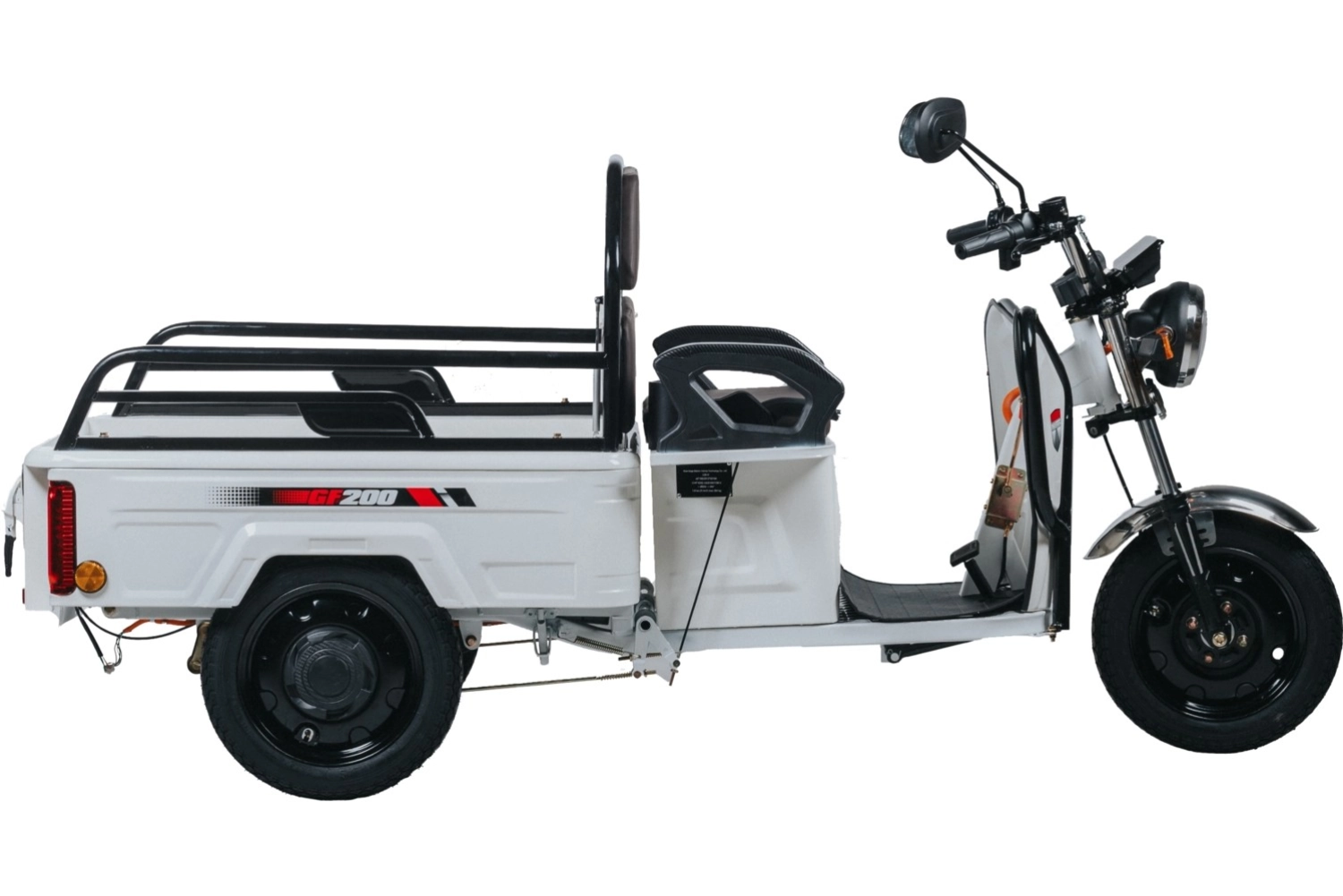 Stmax Gf200 3 Tekerli Elektrikli Moped - Krem - Görsel 3