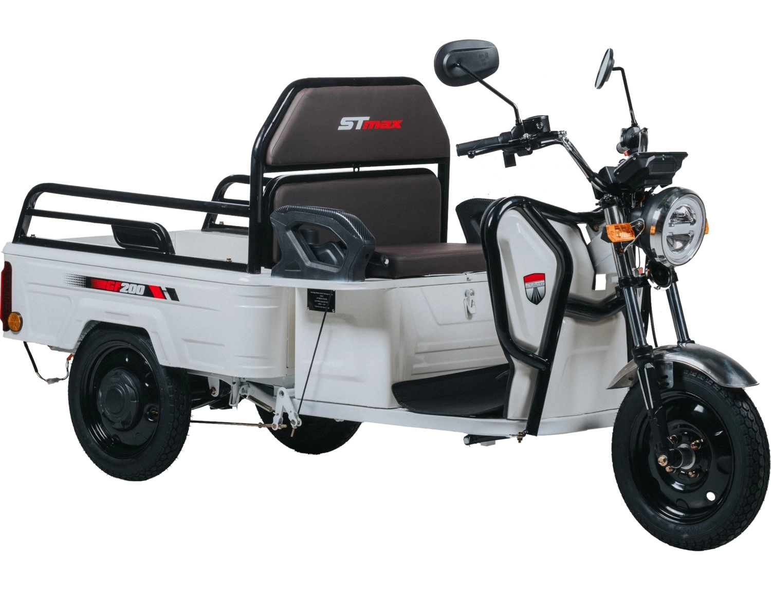 Stmax Gf200 3 Tekerli Elektrikli Moped - Krem ürün görseli
