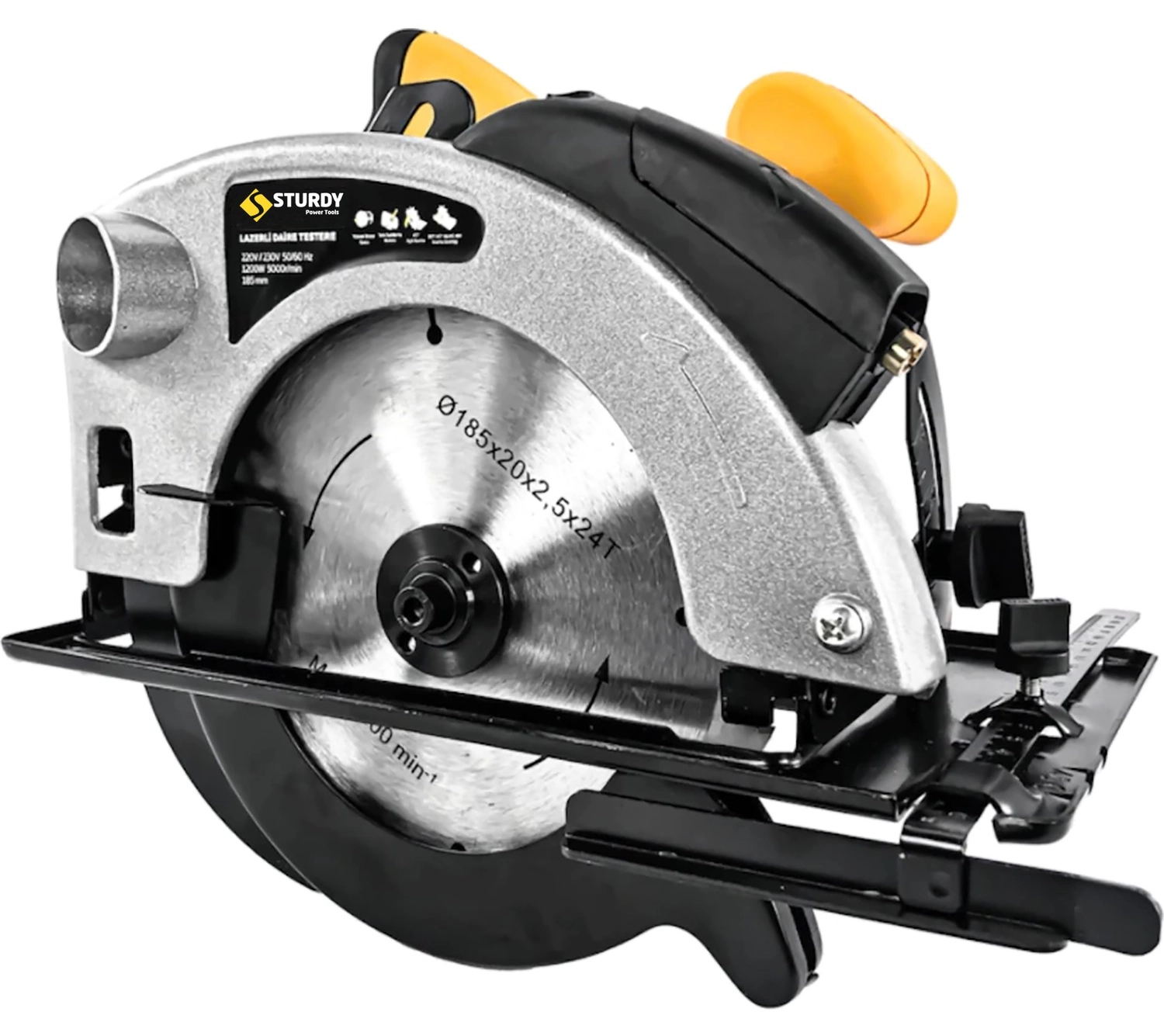 Sturdy Power Tools 3200 Watt Sjs Lazerli Metal Şanzuman Daire Testere Elmas Ağızlı 185 Mm Bıçak - Görsel 2