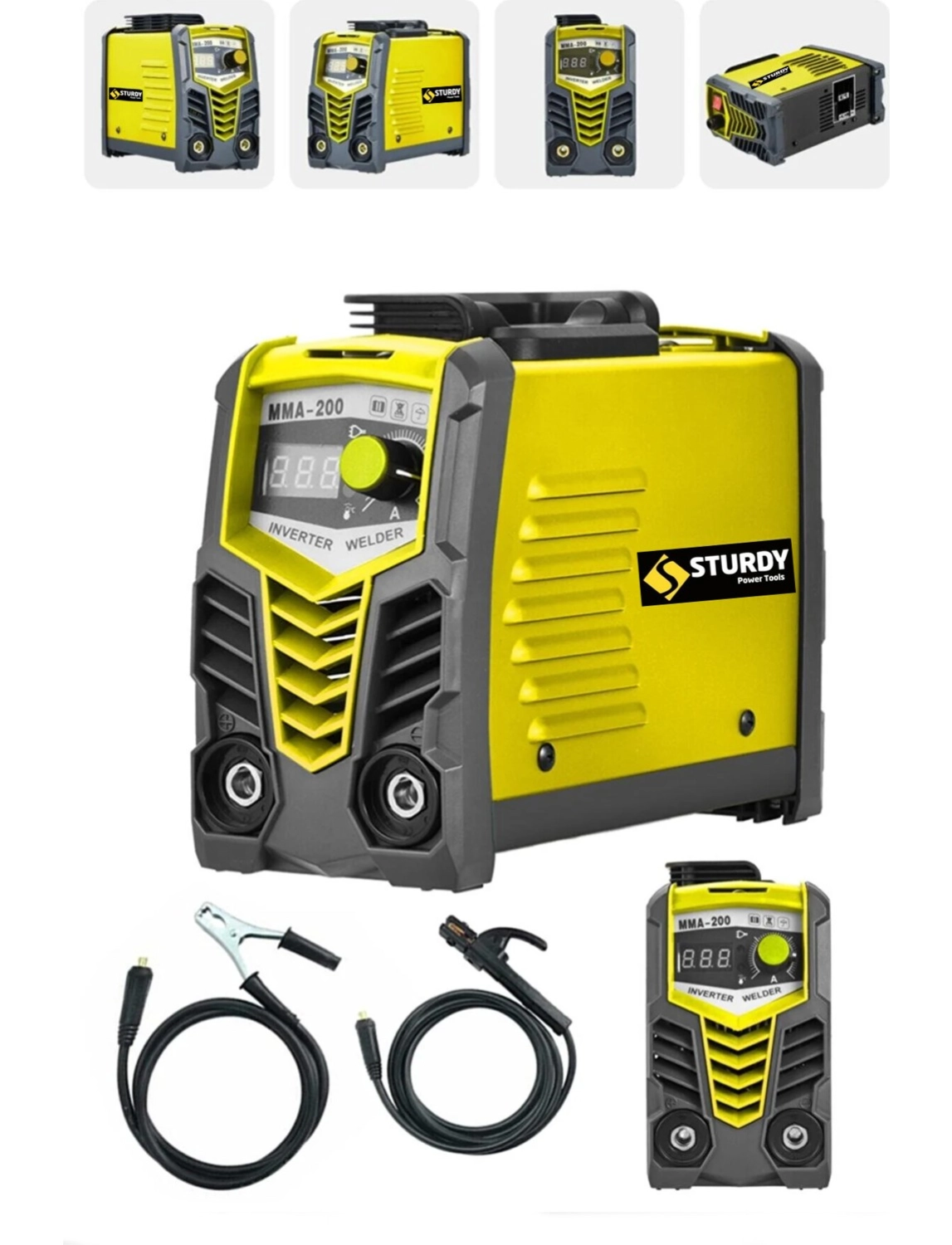 Sturdy Quelle 200 Amper Profesyonel Dijital Göstergeli inverter Kaynak Makinesi Yellow ürün görseli