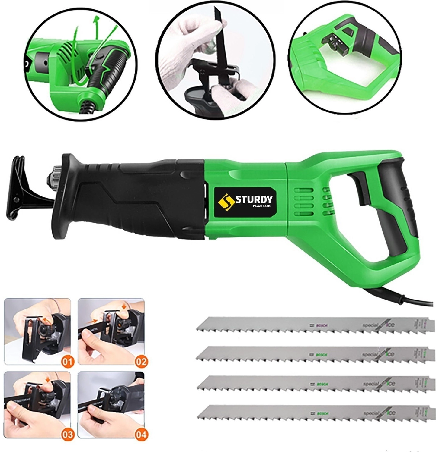 Sturdy Sjs Şanzuman 2022 New Seri Kurban Kemik Kesim Makinası Bosch Bıçak İle3300 W ürün görseli