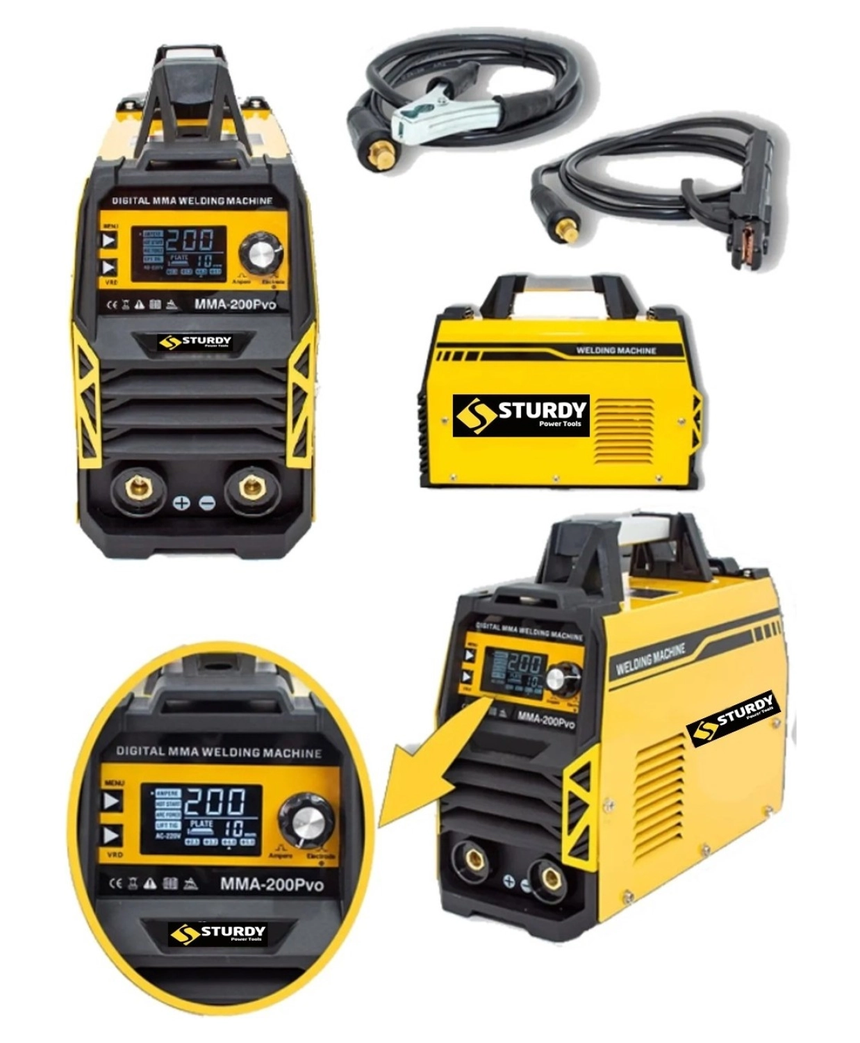 Sturdy Trc -200 Amper Çift Kartlı Profesyonel Dijital Göstergeli inverter Kaynak Makinesi ürün görseli