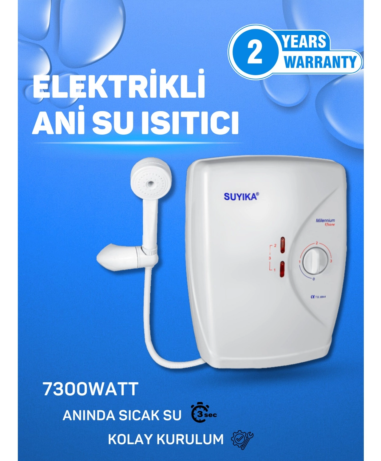 Suyıka ||Millenium Efsane En Iyi Elektrikli Şofben ürün görseli