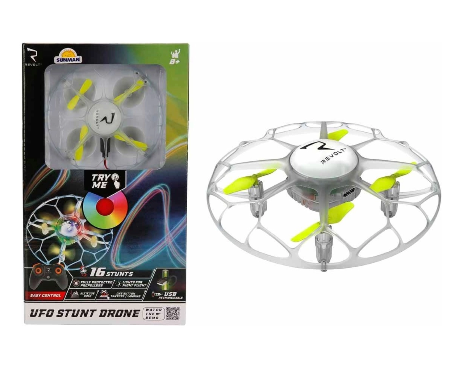 Syma Revolt Ufo Stunt Işıklı Usb Şarjlı Uzaktan Kumandalı Mini Drone ürün görseli