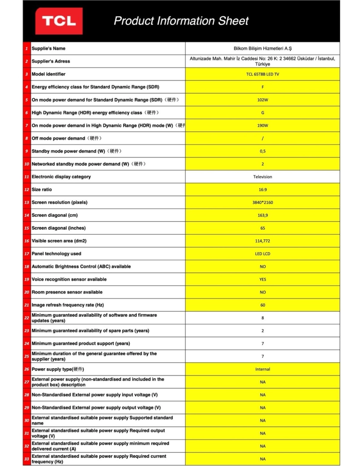 Tcl 65T8B 4K Ultra Hd 65" 165 Ekran Uydu Alıcılı Google Smart Qled Tv - Görsel 8