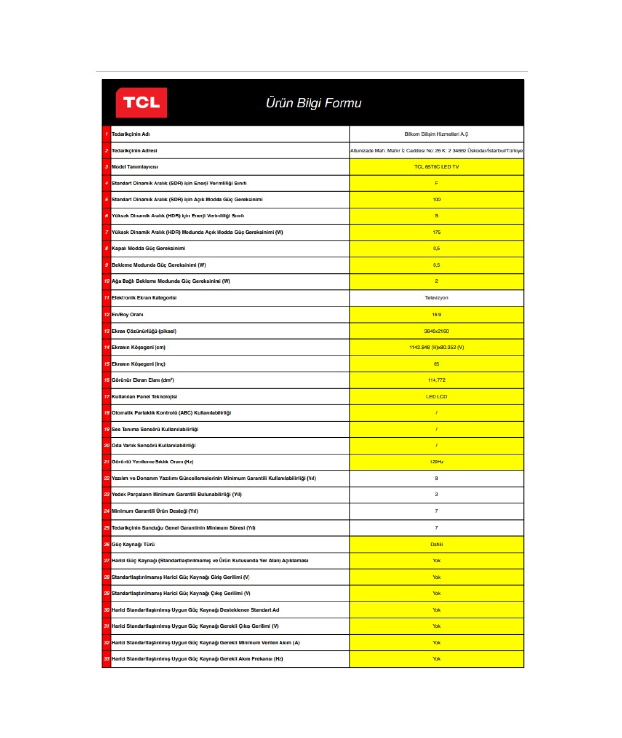 Tcl 65T8C 65" 165 Ekran Uydu Alıcılı 4K Ultra Hd Qled Google Tv - Görsel 8