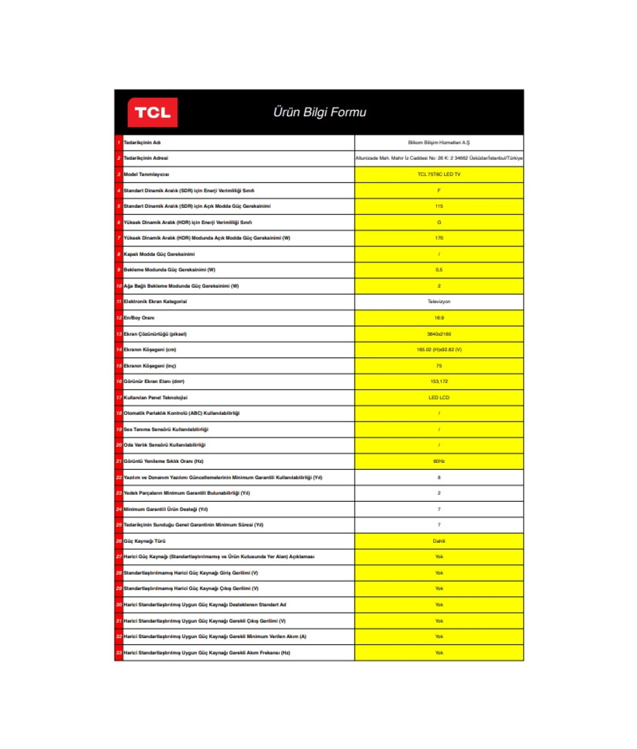 Tcl 75T6C 75" 190 Ekran Uydu Alıcılı 4K Ultra Hd Qled Google Tv - Görsel 6