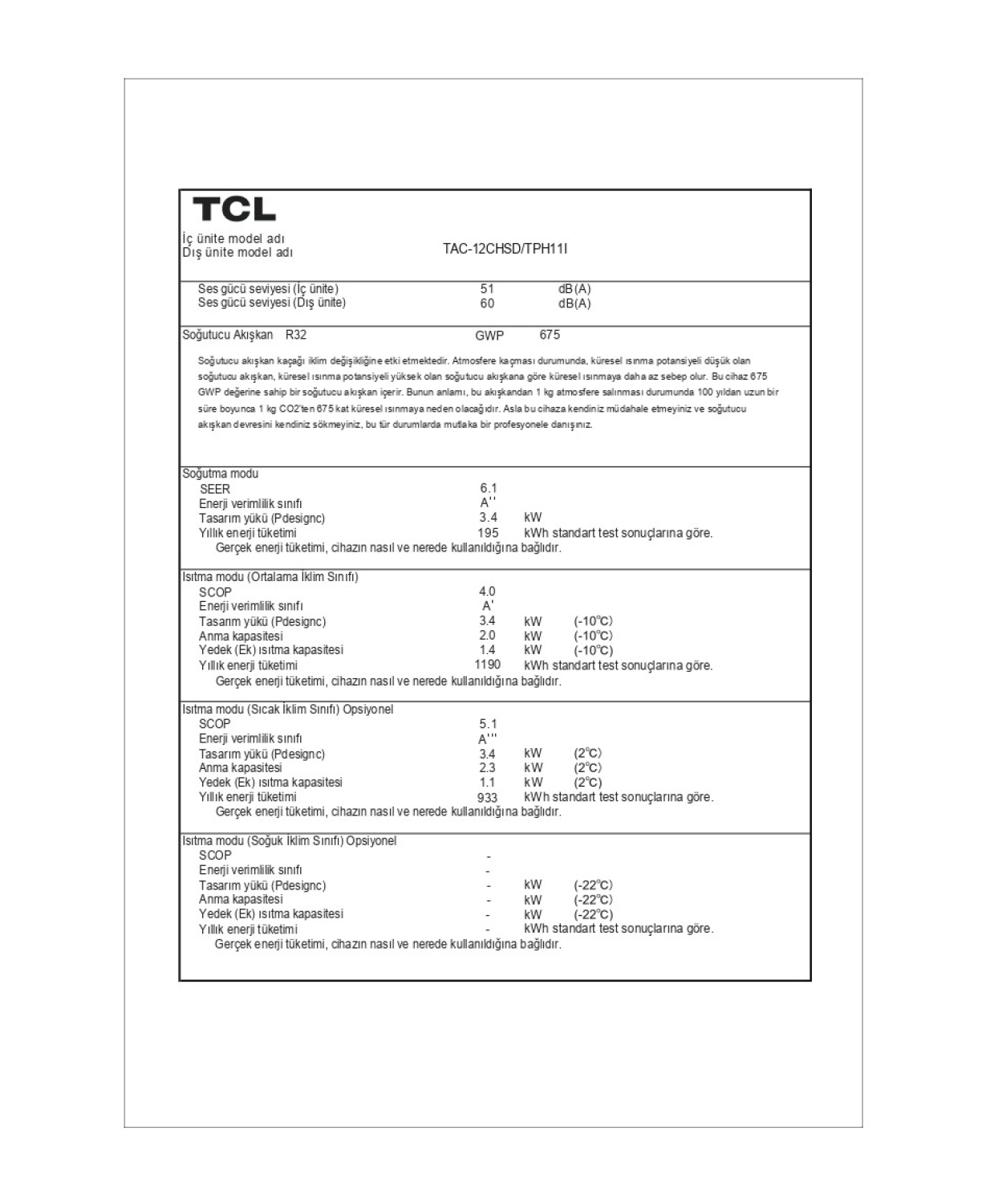 Tcl Breezeın 1.0 A++ Tac-12Chsd/Tph11I inverter 12000 Btu Rüzgarsız Soğutma Özellikli Duvar Tipi Klima - Görsel 7
