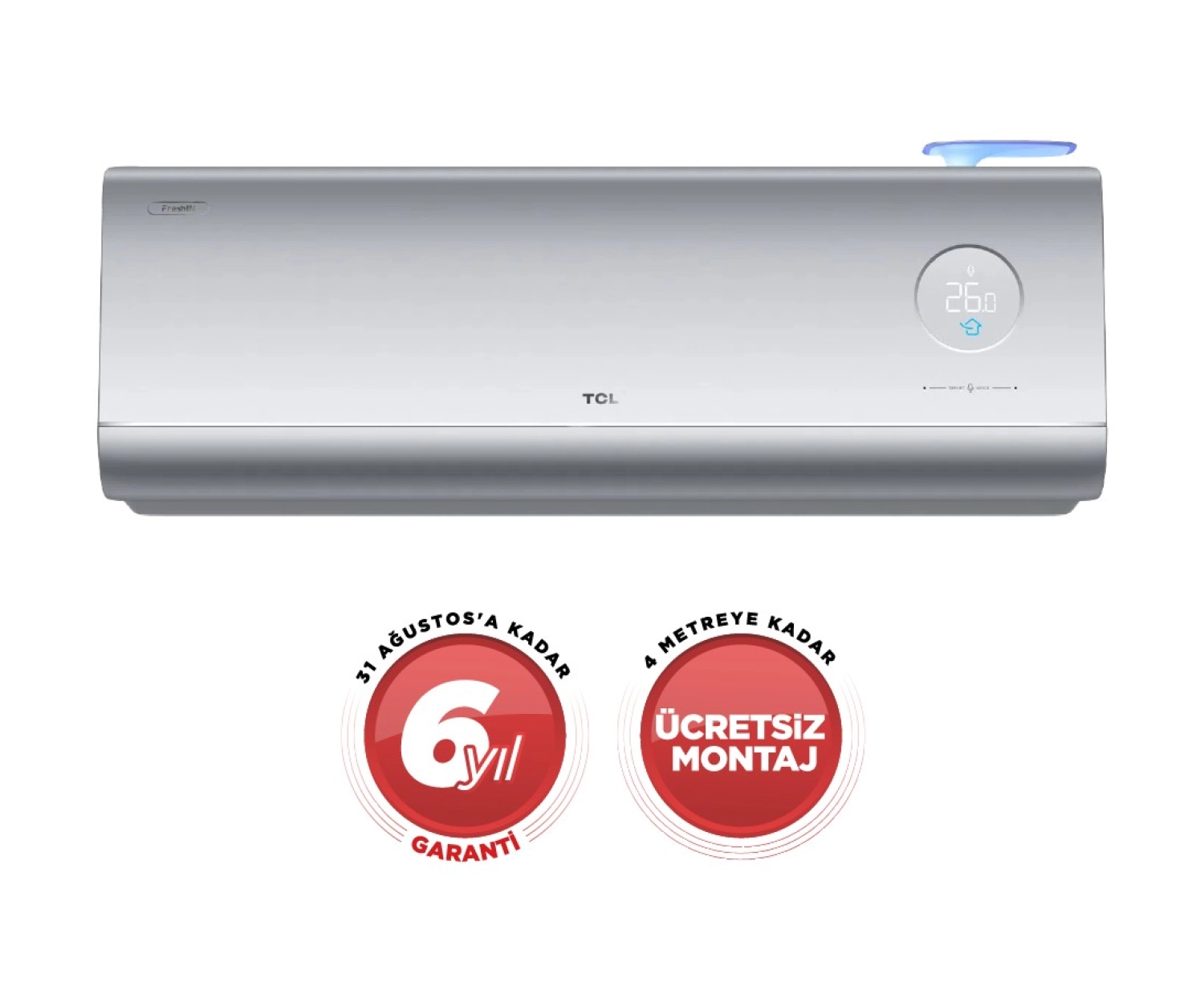 Tcl Freshın 3.0 A++ Tac-18Chsd/Fci inverter 18000 Btu Taze Havalı Duvar Yapay Zeka Destekli Tipi Klima ürün görseli
