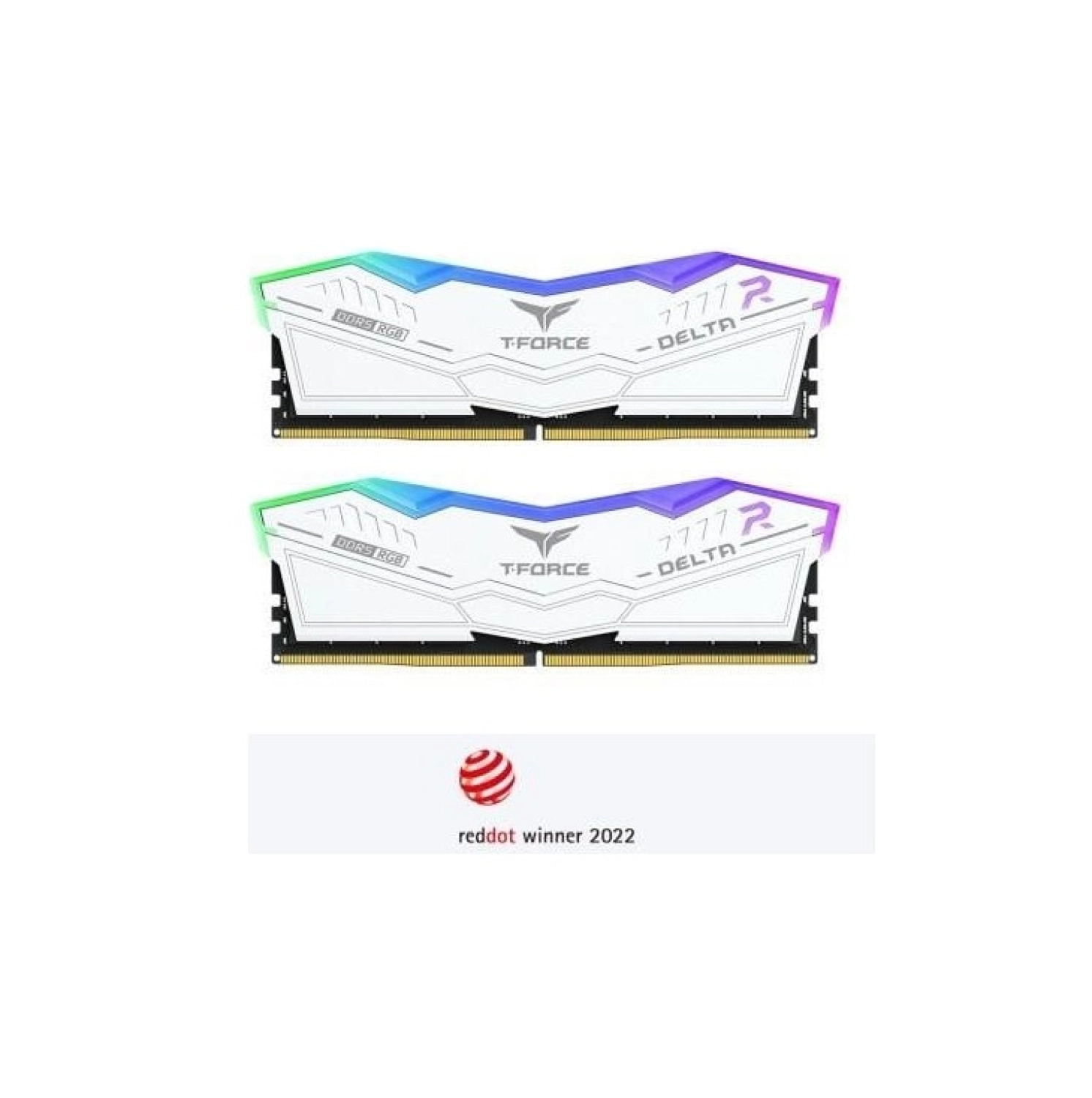 Team 32Gb (2X 16Gb) Ddr5 5600Mhz Cl38 Rgb Dual Kıt Pc Ram T-Force Delta Ff4D532G5600Hc38Gdc01 Beyaz ürün görseli