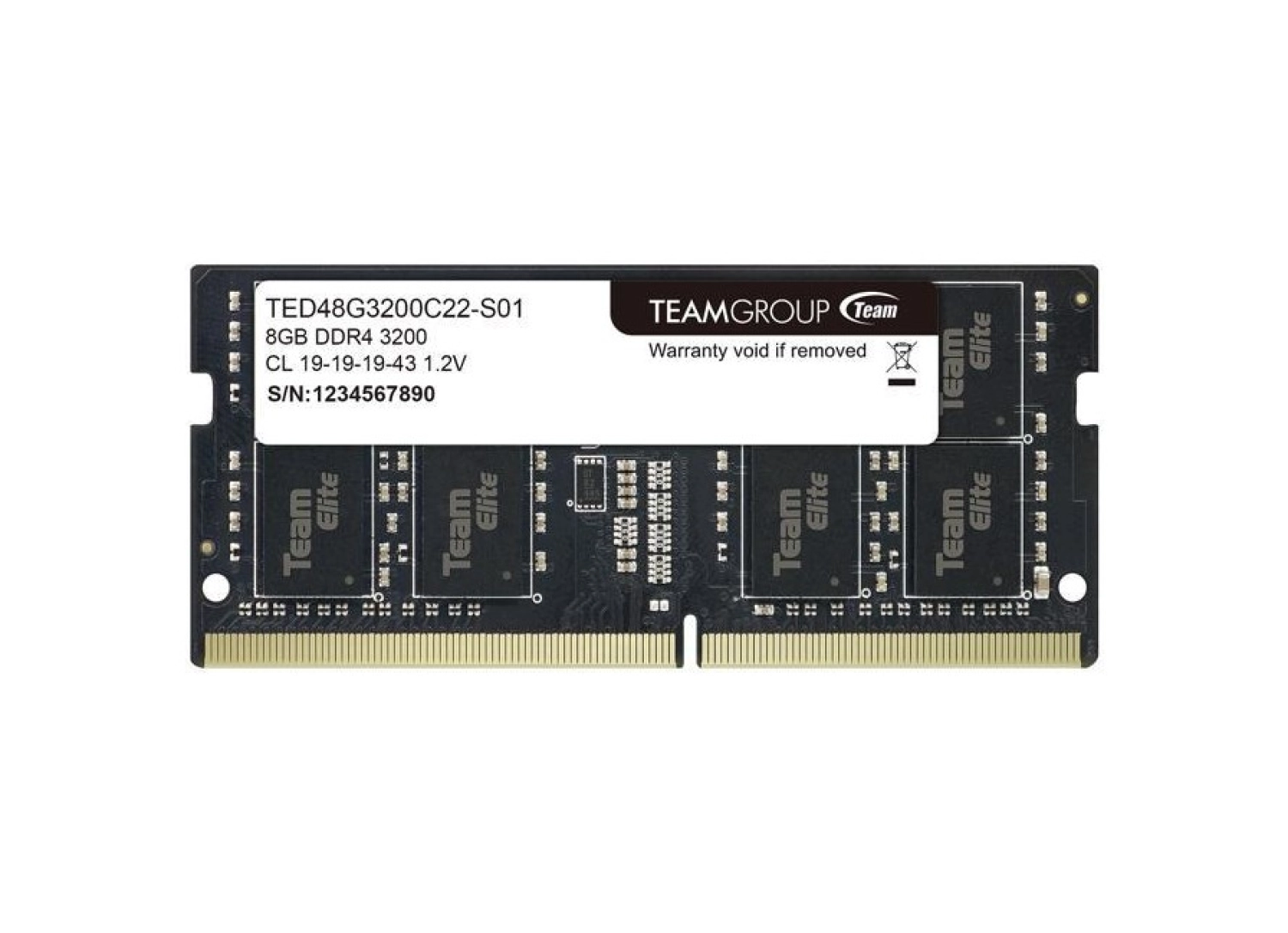 Team Elite 8Gb (1X8Gb) 3200Mhz Cl 22 Ddr4 Notebook Sodimm Ram (Ted48G3200C22-S01) - Görsel 2