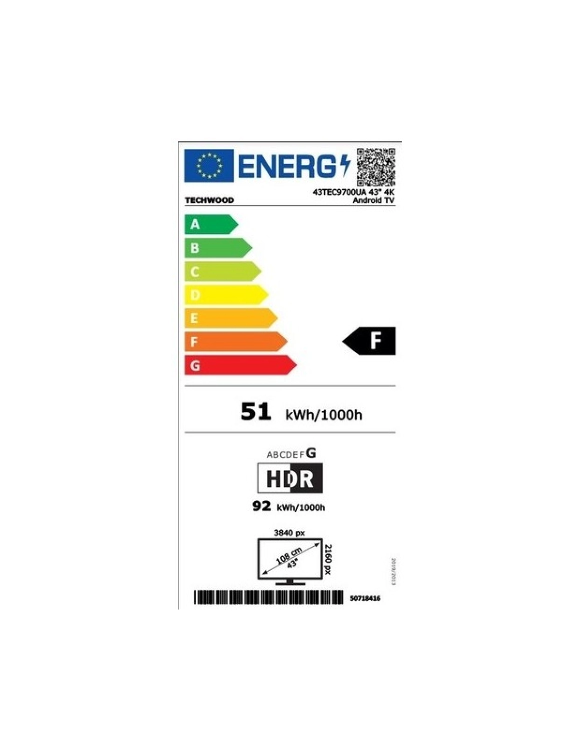 Techwood 43Tec9700Ua 43" 109 Ekran Dahili Uydu Alıcılı 4K Ultra Hd Smart Dled Tv - Görsel 5