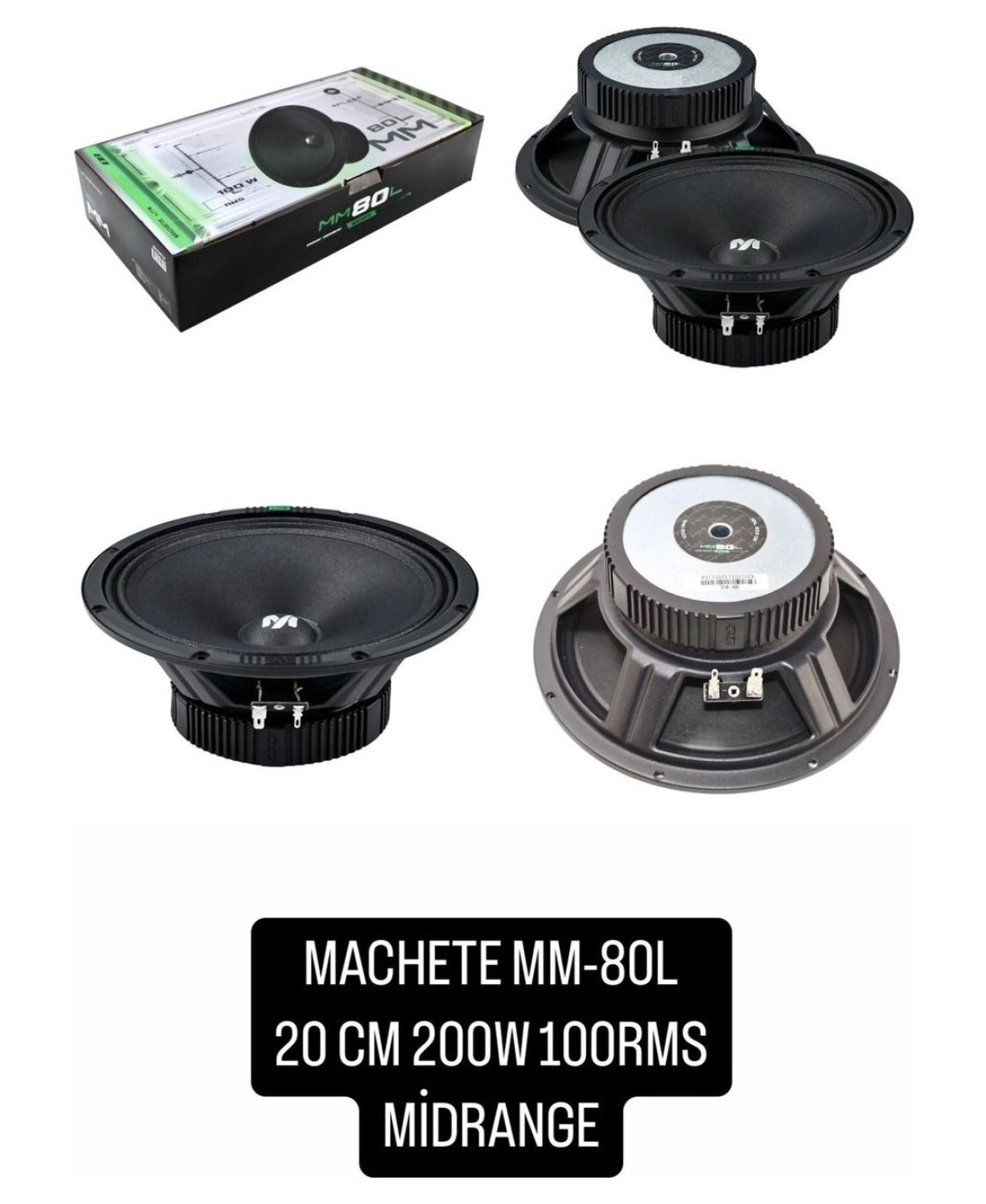 Teknotrust Deaf Bonce Machete Mm-80L 20 Cm 200W 100Rms Spl Midrange 1 Takım 2 Adet Mm80L Yeni Seri ürün görseli