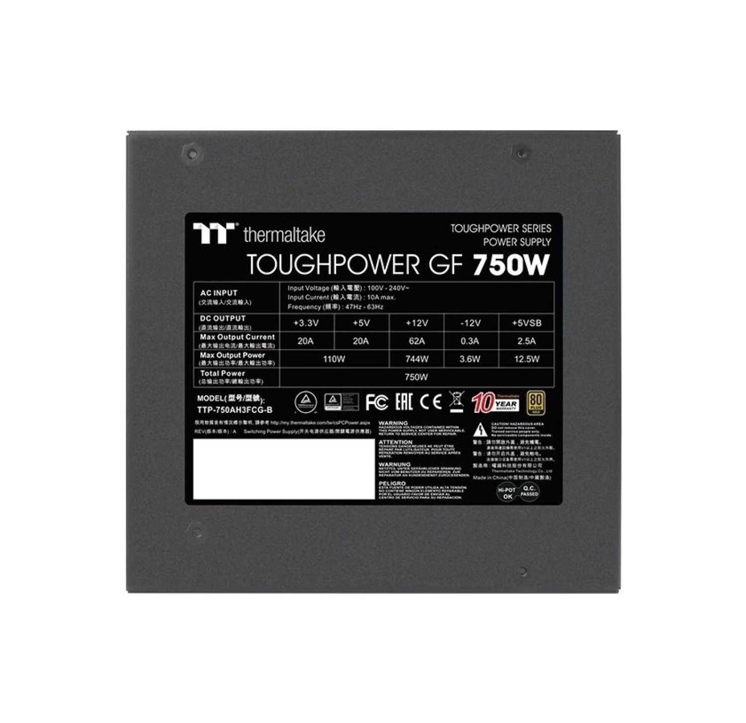 Thermaltake Toughpower Gf 750W 80+ Gold Full Modüler 14Cm Fanlı Psu - Görsel 5