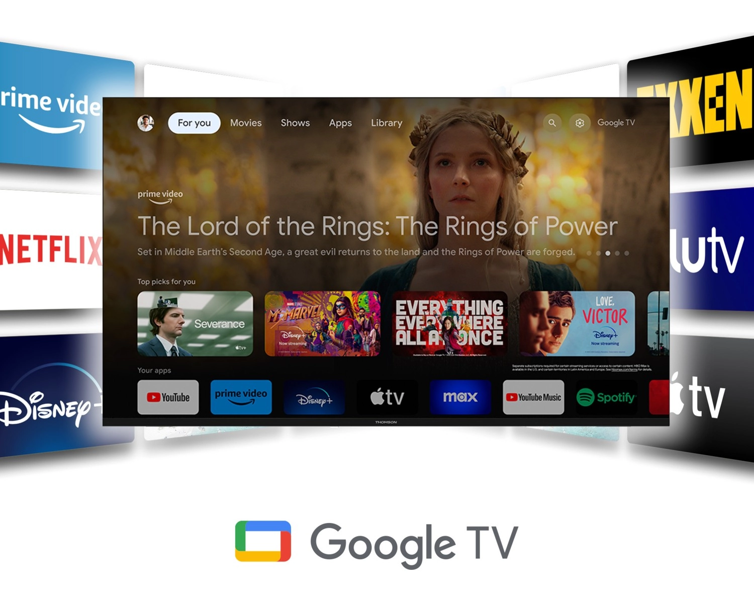 Thomson 65Qg7C14 4K Ultra Hd 65" 165 Ekran Uydu Alıcılı Google Smart Qled Tv - Görsel 9