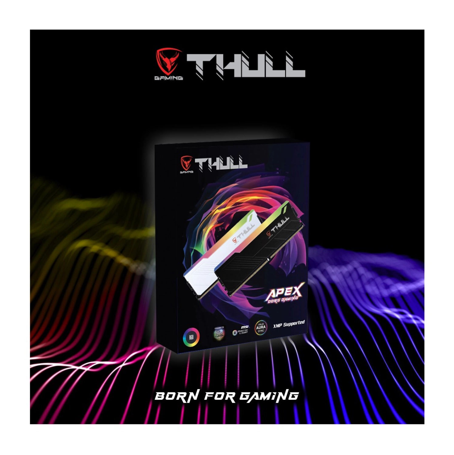 Thull Apex 32Gb Kıts (2X16Gb) 6400Mhz Cl32 1.4V Rgb Black Heatsınk Ddr5 Ram Thl-Pcapx51200D5-32G-B - Görsel 2