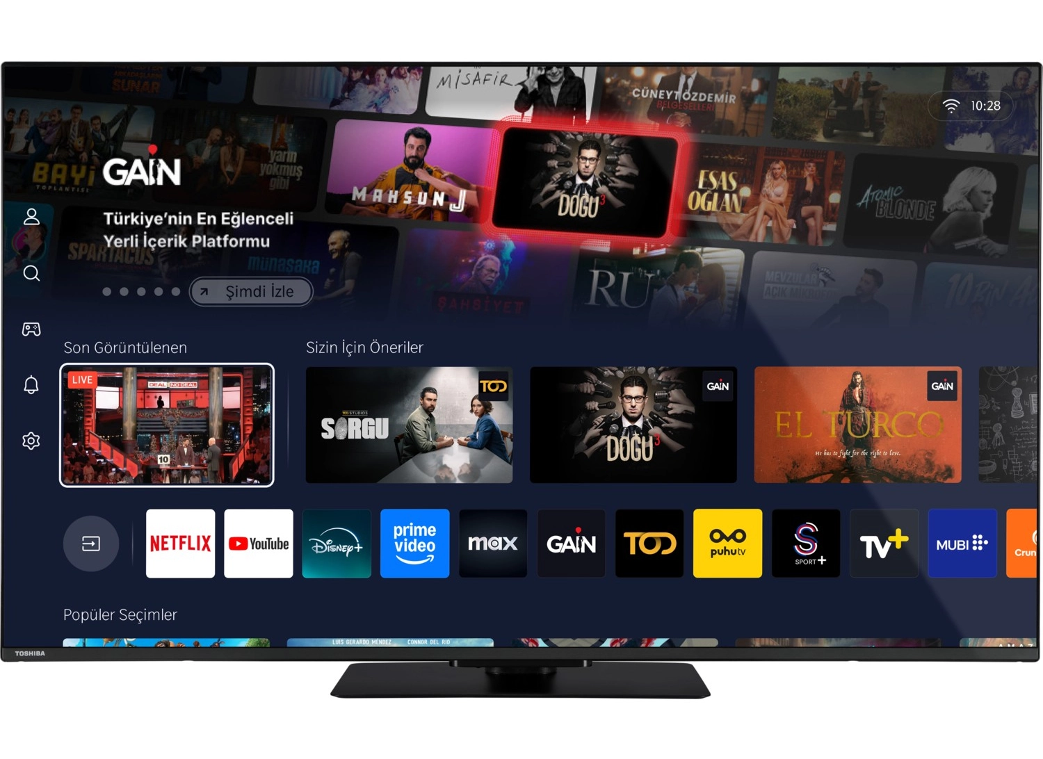 Toshiba 75Qv3F63Dt 75'' 189 Ekran Uydu Alıcılı 4K Ultra Hd Vidaa Smart Qled Tv ürün görseli