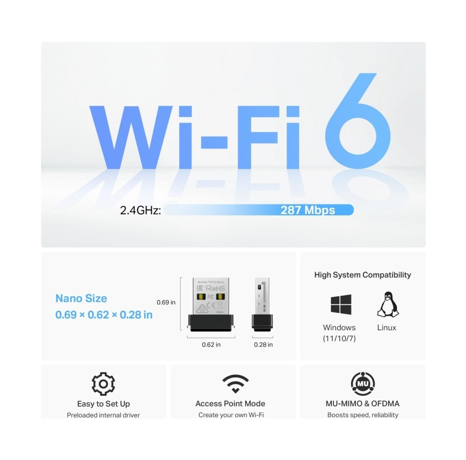 Tp-Link Archer Tx1U Nano - Görsel 5