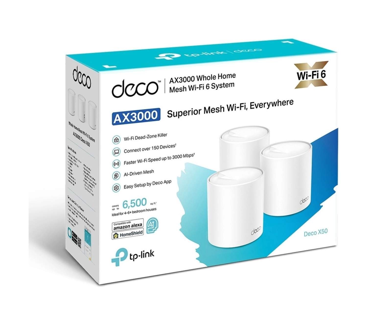 Tp-Link Deco X50 (3-Pack) | Wi-Fi 6 Mesh Sistemi - Görsel 3