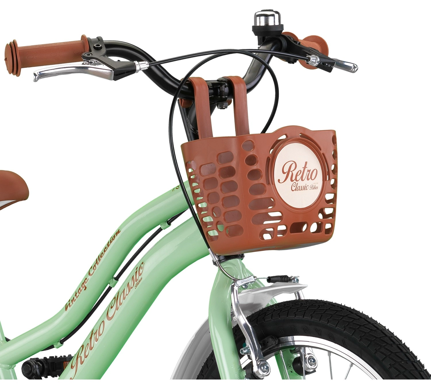 Trendbisiklet Retro Classic 20 Jant 6-9 Yaş Mint Yeşili-Kahve Renkli, Çocuk Bisikleti - Görsel 5