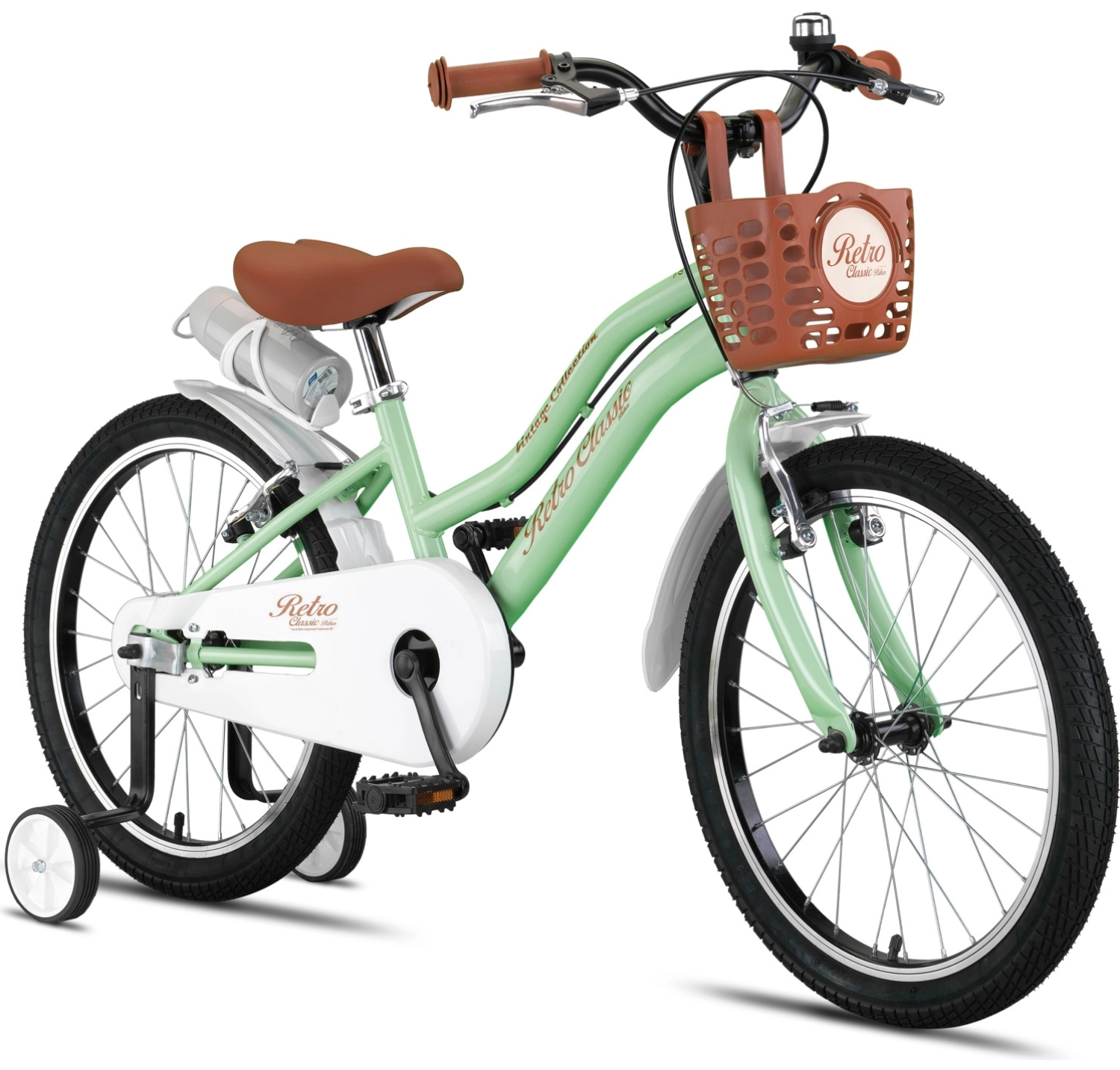 Trendbisiklet Retro Classic 20 Jant 6-9 Yaş Mint Yeşili-Kahve Renkli, Çocuk Bisikleti ürün görseli
