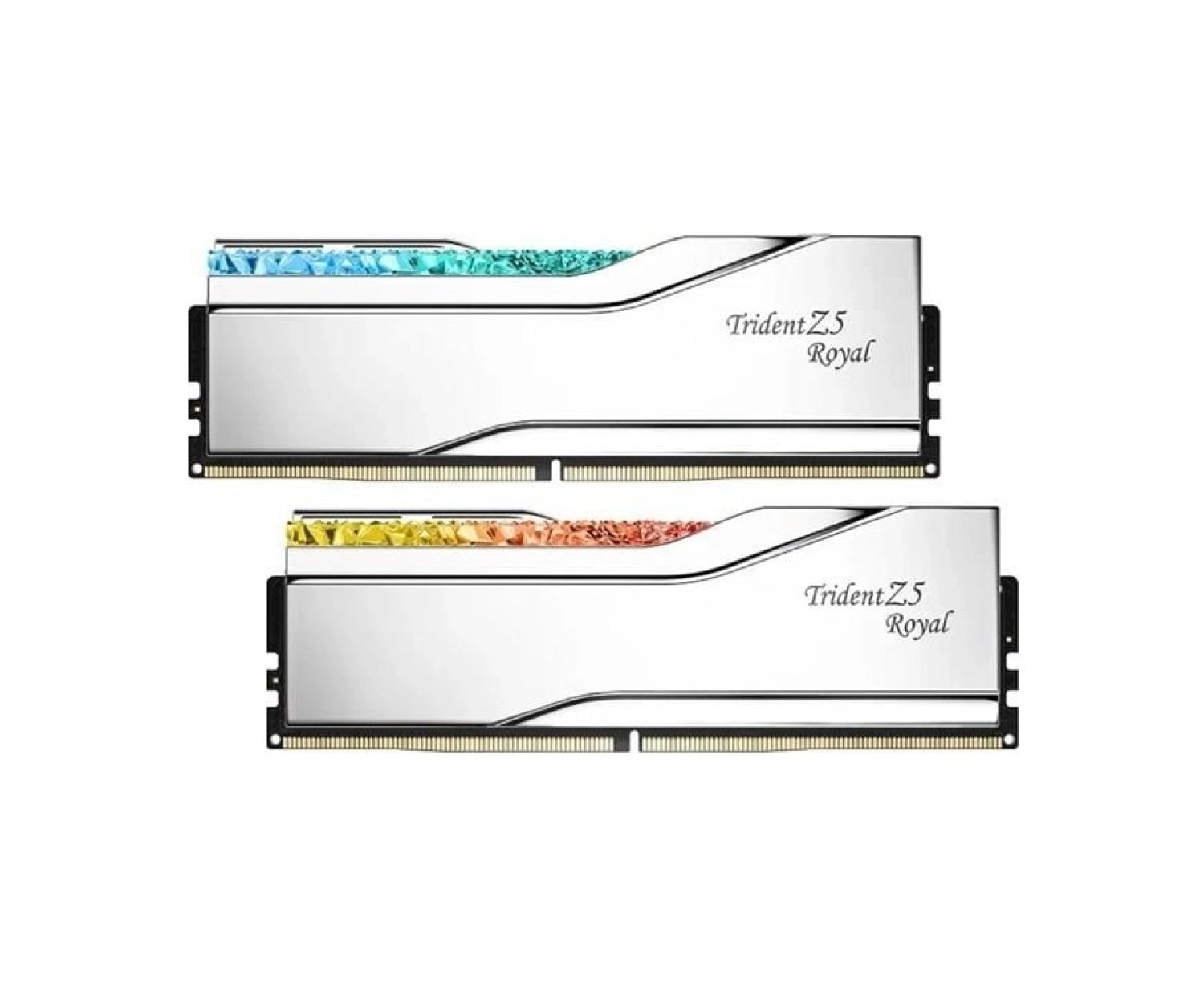 Trident 48Gb (2X 24Gb) Ddr5 8200Mhz Cl40 Rgb Dual Kıt Pc Ram Trıdent Z5 Royal Sılver F5-8200J4052F24Gx2-Tr5S ürün görseli