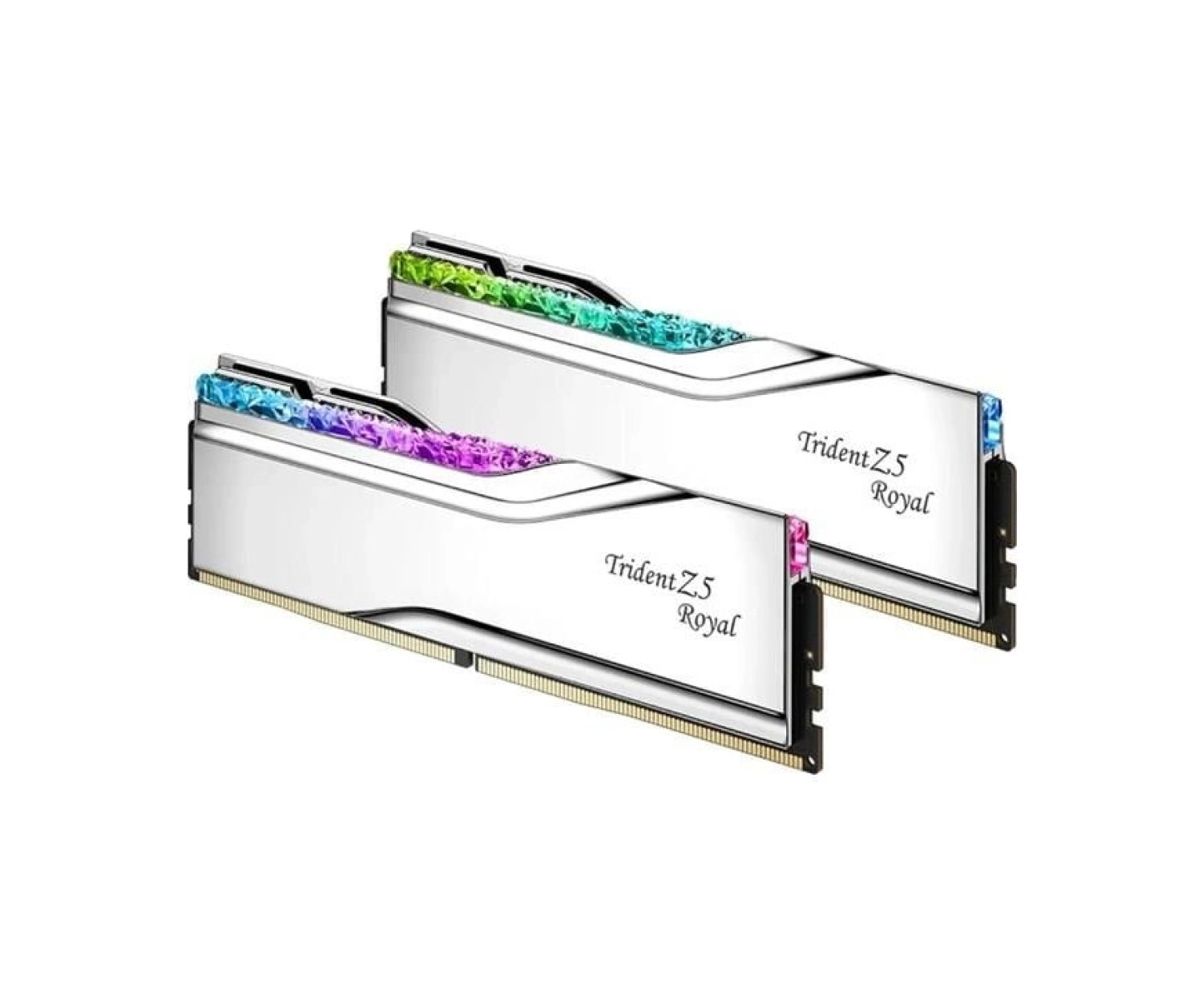 Trident 48Gb (2X 24Gb) Ddr5 8200Mhz Cl40 Rgb Dual Kıt Pc Ram Trıdent Z5 Royal Sılver F5-8200J4052F24Gx2-Tr5S - Görsel 2