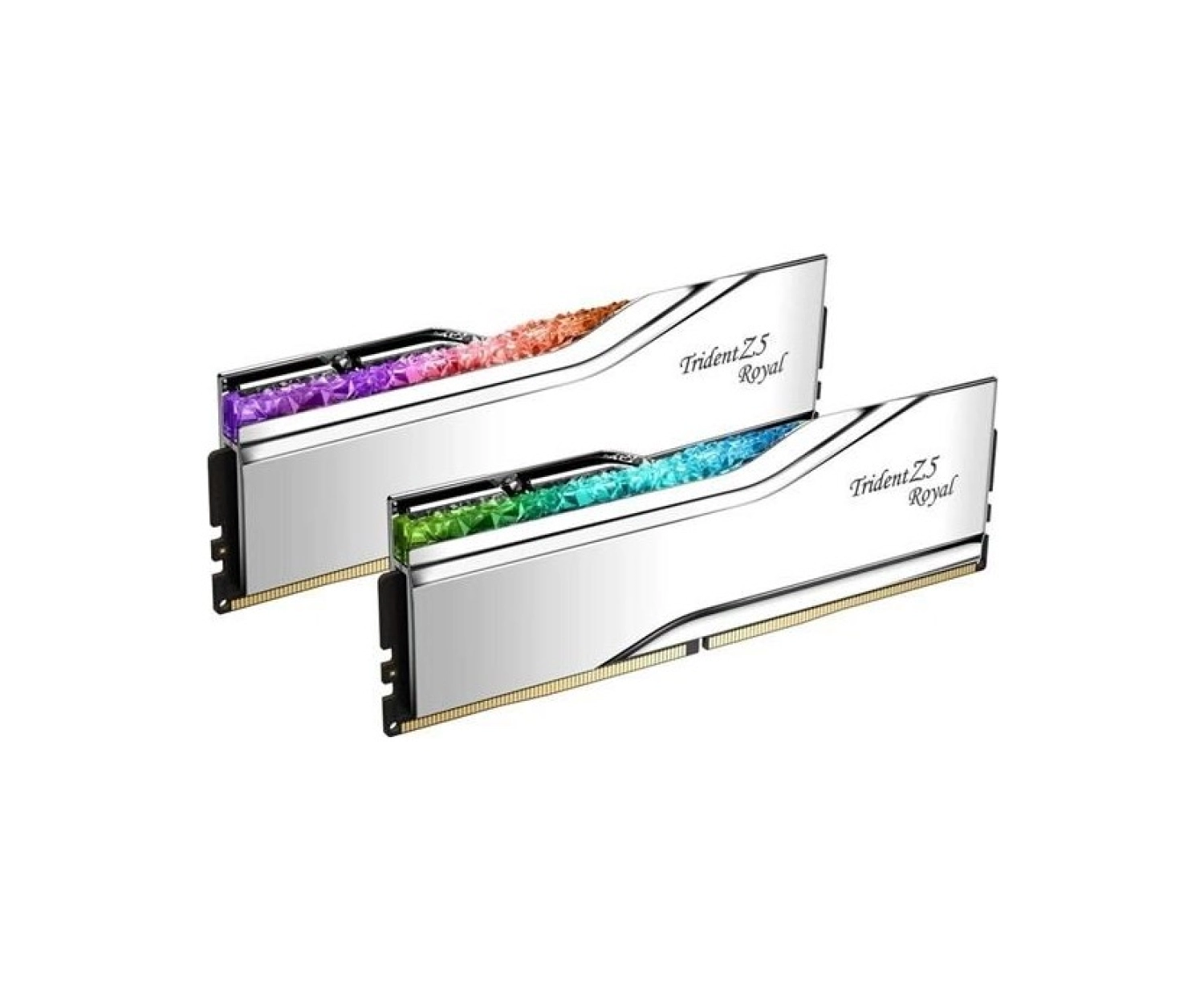 Trident 96Gb (2X 48Gb) Ddr5 6400Mhz Cl32 Rgb Dual Kıt Pc Ram Trıdent Z5 Royal Sılver F5-6400J3239F48Gx2-Tr5S - Görsel 3