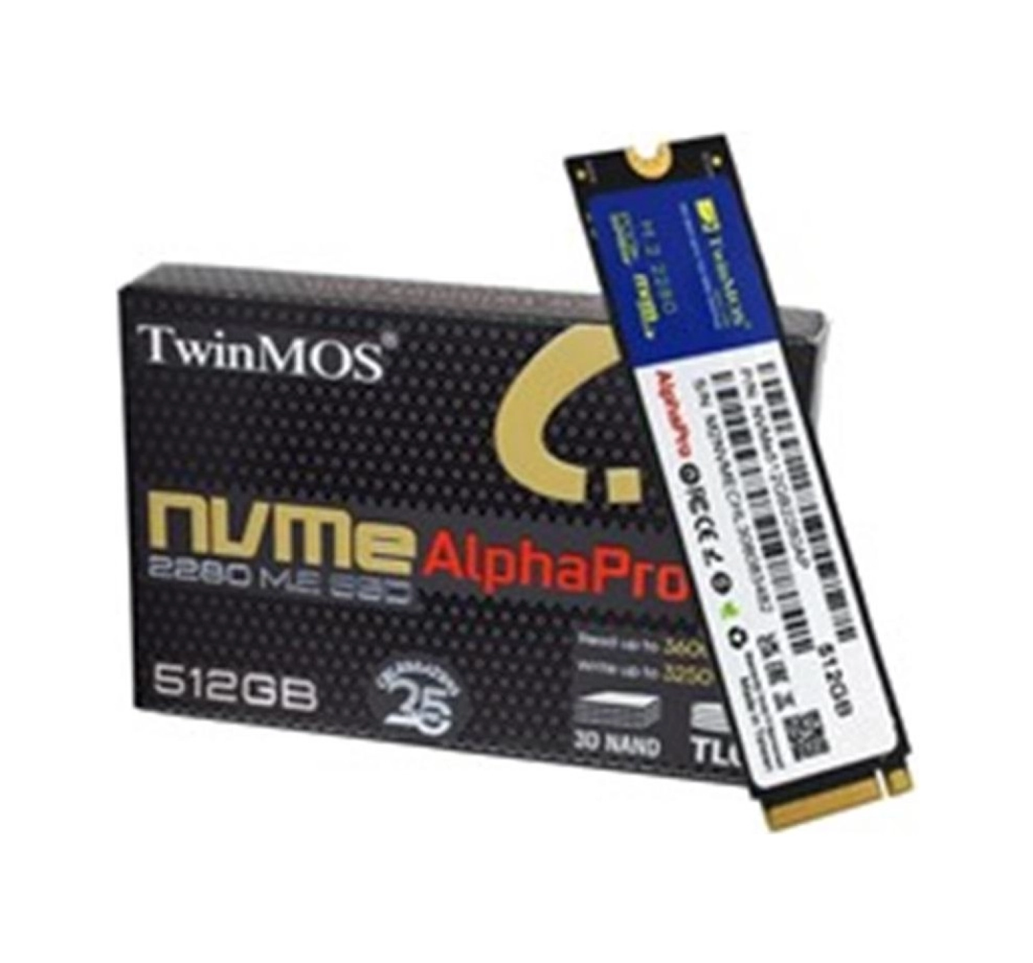 Twinmos 512Gb M.2 Pcie Gen3 Nvme Ssd (3600-3250Mb-S) Nvme512Gb2280Ap Tlc 3Dnand Ssd ürün görseli