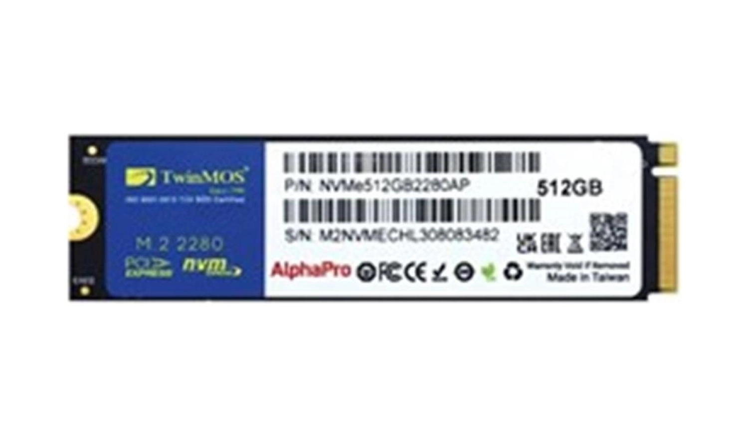 Twinmos 512Gb M.2 Pcie Gen3 Nvme Ssd (3600-3250Mb-S) Nvme512Gb2280Ap Tlc 3Dnand Ssd - Görsel 2