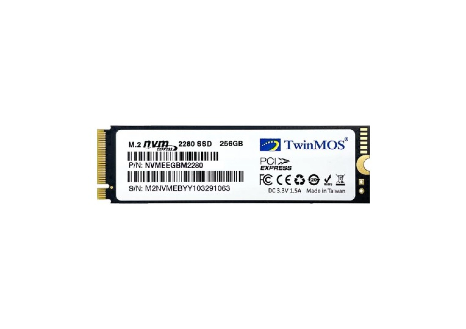Twinmos Nvmeegbm2280 256Gb 2455Mb-1832Mb Pcie Nvme Ssd ürün görseli