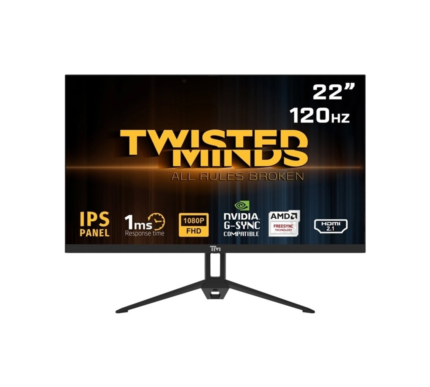 Twisted Minds Twısted Mınds 22" Tm22Fhd120Ips Fhd 120Hz 1Ms Hdmi Dp Vrr Ips Çerçevesiz Gaming Monitör ürün görseli