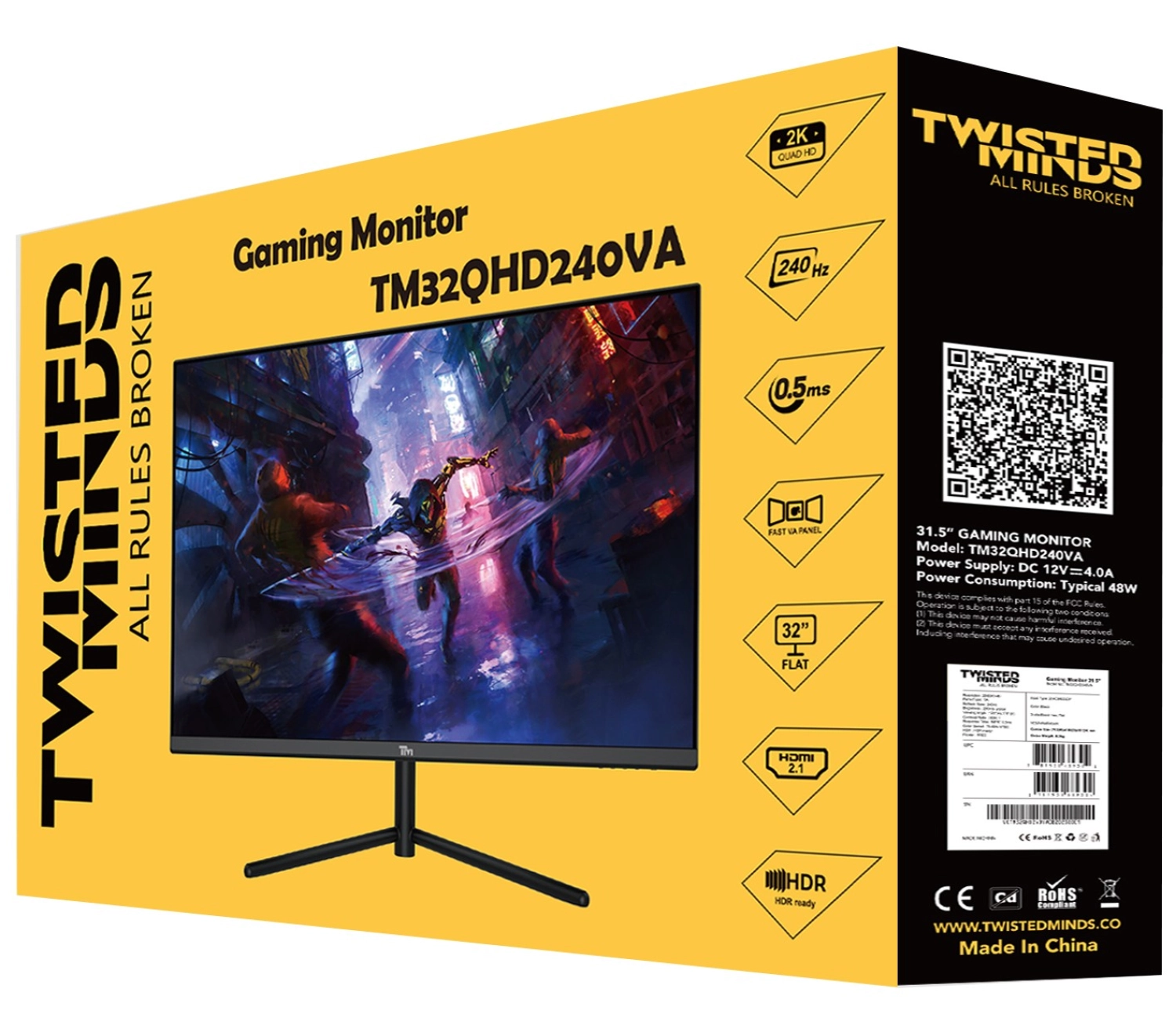 Twisted Minds Twısted Mınds 32" Tm32Qhd240Va Qhd 2K 240Hz 0,5Ms Hdmi Dp Hdr10 Gaming Monitör - Görsel 5