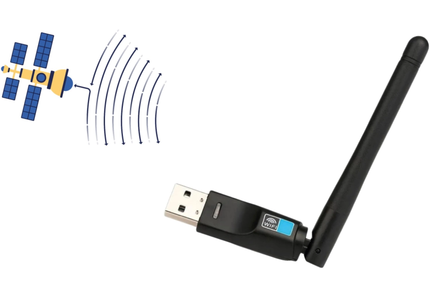 Varta Concord W-7 300Mbps Usb Antenli Uydu Alıcılı+ Pc Wifi Kablosuz Alıcı Adaptör Mtk7601 Chipset Wlan - Görsel 3