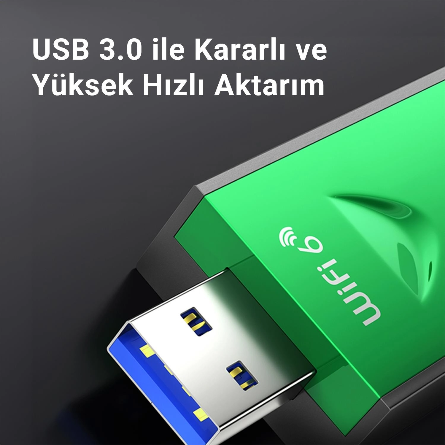 Veggieg 5400 Mbps 2.4Ghz/5Ghz/6Ghz Tri Band Alıcı Verici Usb Wifi 6 Adaptör - Görsel 3