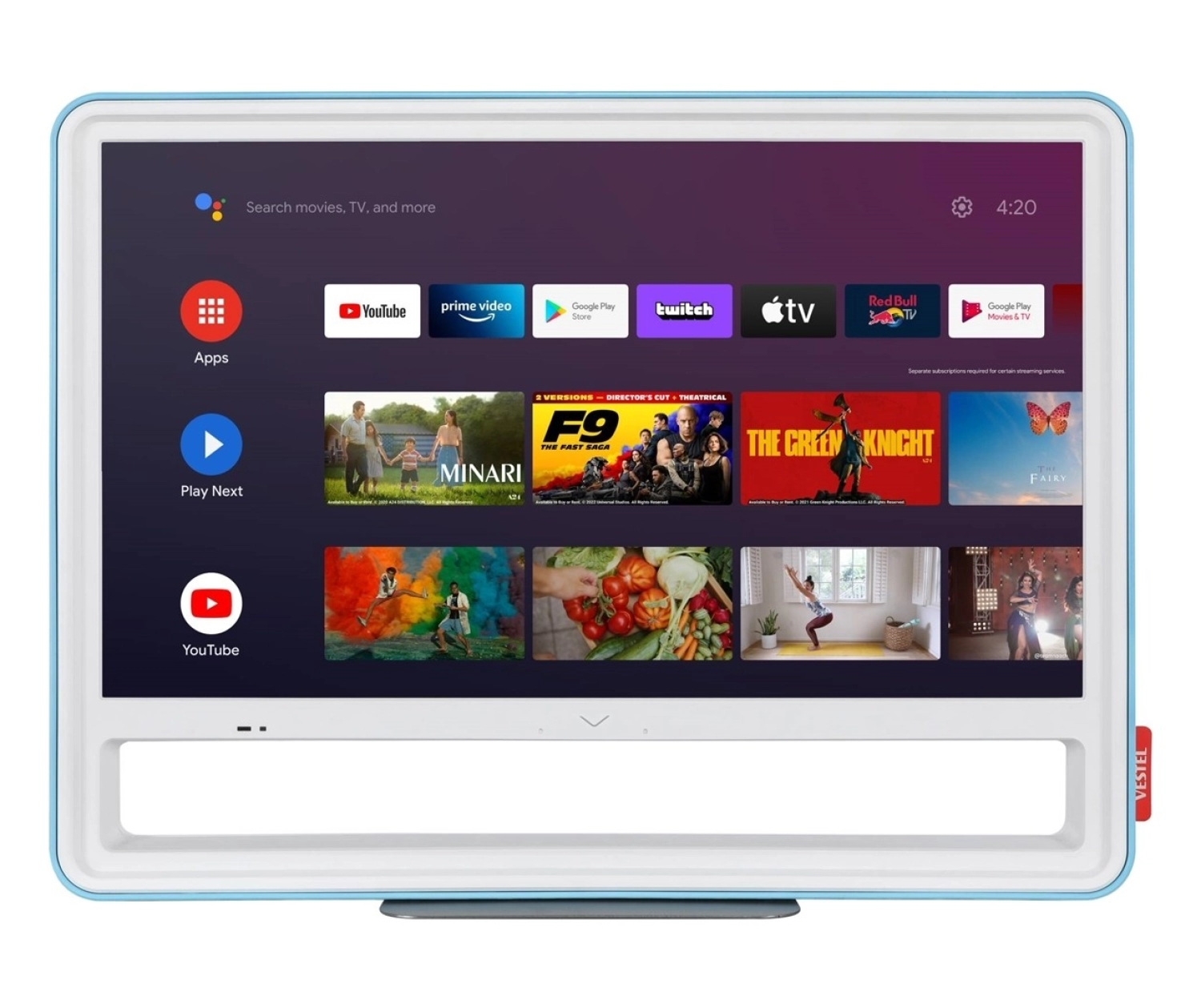 Vestel 24Ha9950M Hd 24'' 61 Ekran Mavi Uydu Alıcılı Android Smart Taşınabilir Led Tv - Görsel 2