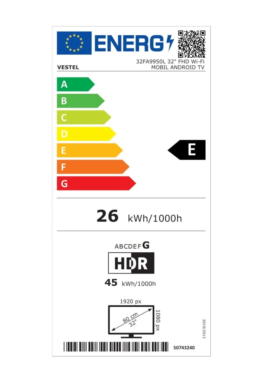 Vestel 32Fa9950L Full Hd 32" 82 Ekran Lacivert Uydu Alıcılı Android Smart Taşınabilir Led Tv - Görsel 7