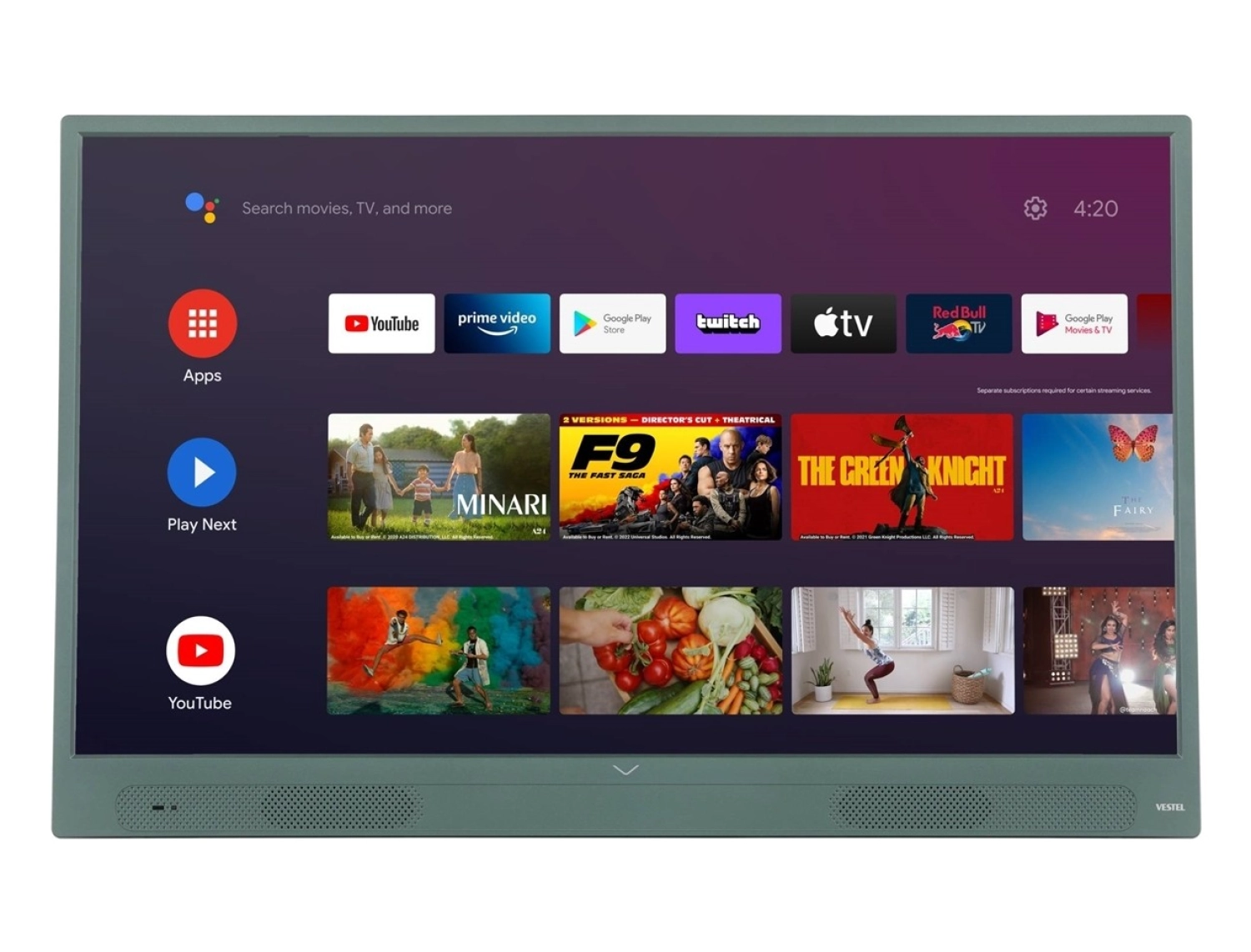 Vestel 32Fa9950Y Full Hd 32" 82 Ekran Yeşil Uydu Alıcılı Android Smart Taşınabilir Led Tv - Görsel 2